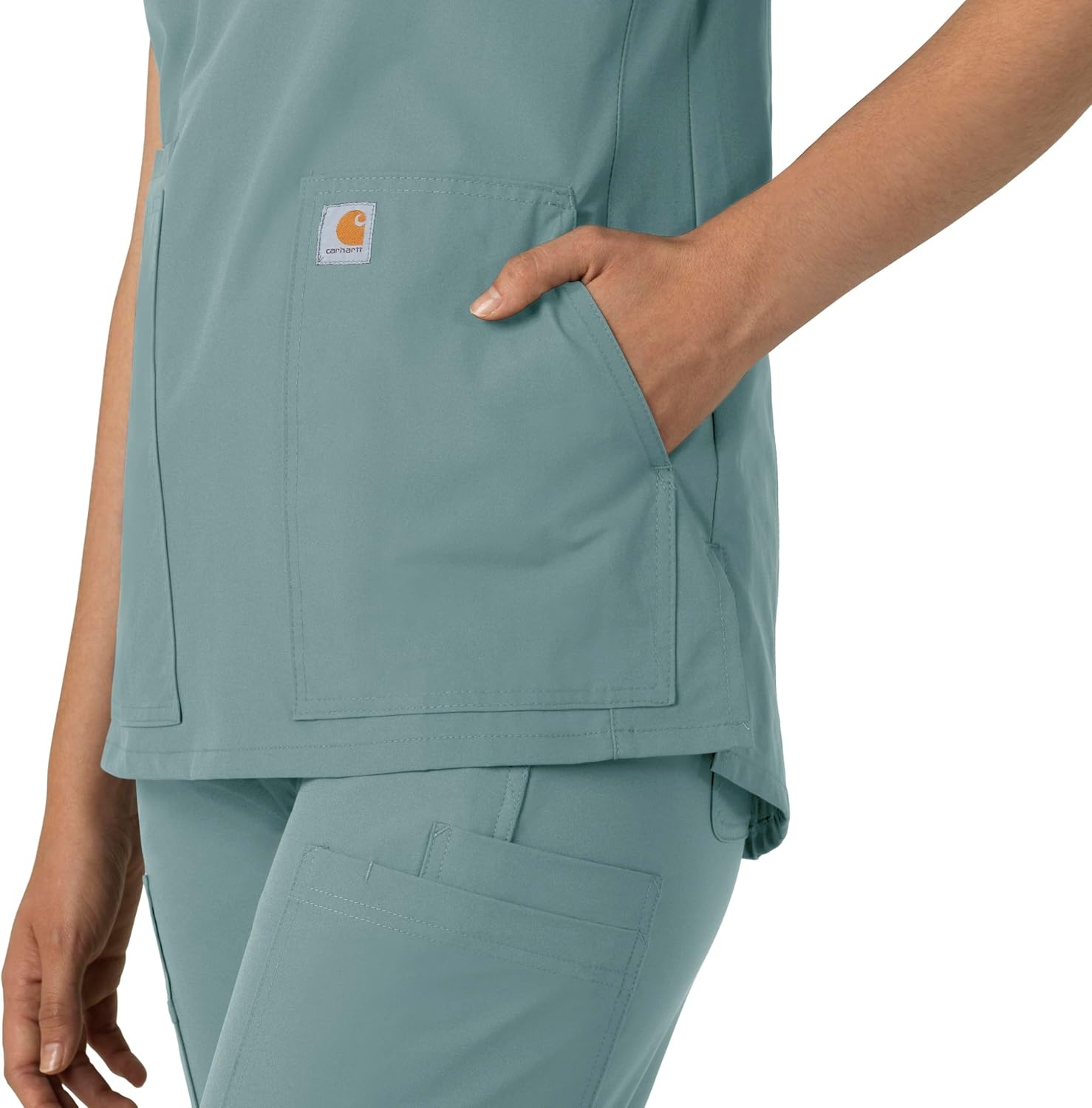 image:imageCarhartt Scrubs C12213 Womens Force Modern Fit Notch Neck Tunic TopSummer Blue