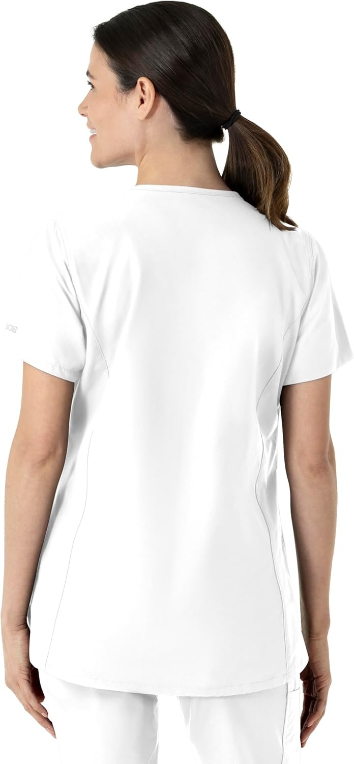 image:imageCarhartt Scrubs C12213 Womens Force Modern Fit Notch Neck Tunic TopWhite