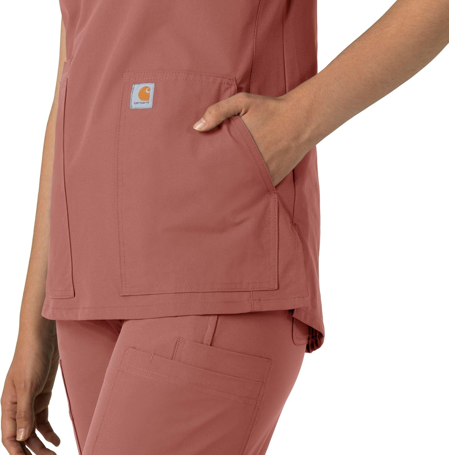 image:imageCarhartt Scrubs C12213 Womens Force Modern Fit Notch Neck Tunic TopWildrose