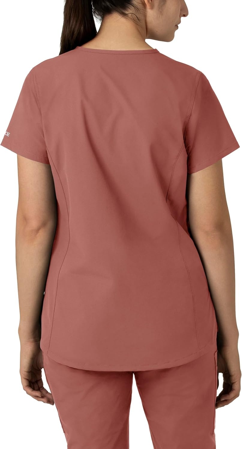 image:imageCarhartt Scrubs C12213 Womens Force Modern Fit Notch Neck Tunic TopWildrose