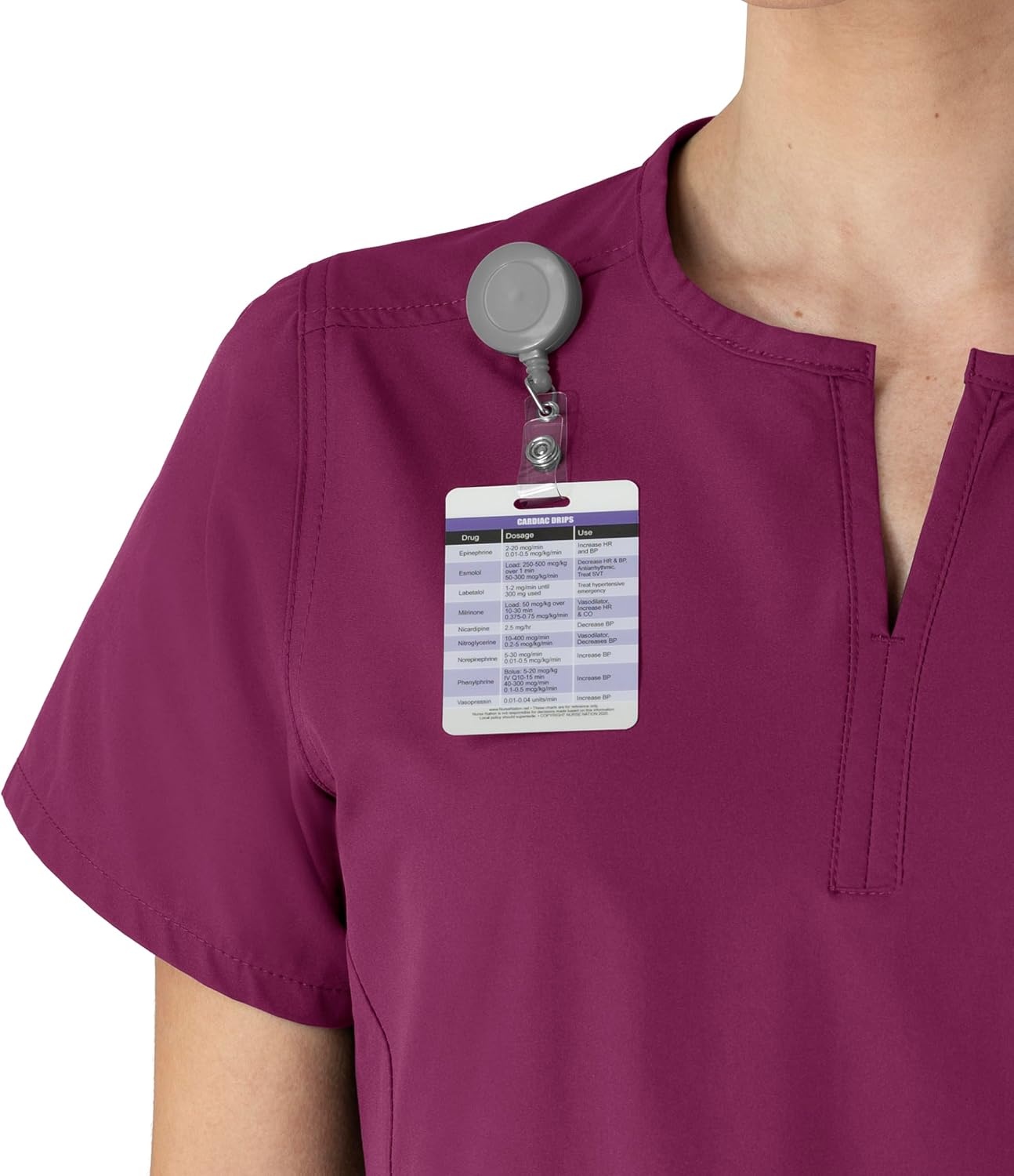 image:imageCarhartt Scrubs C12213 Womens Force Modern Fit Notch Neck Tunic TopWine