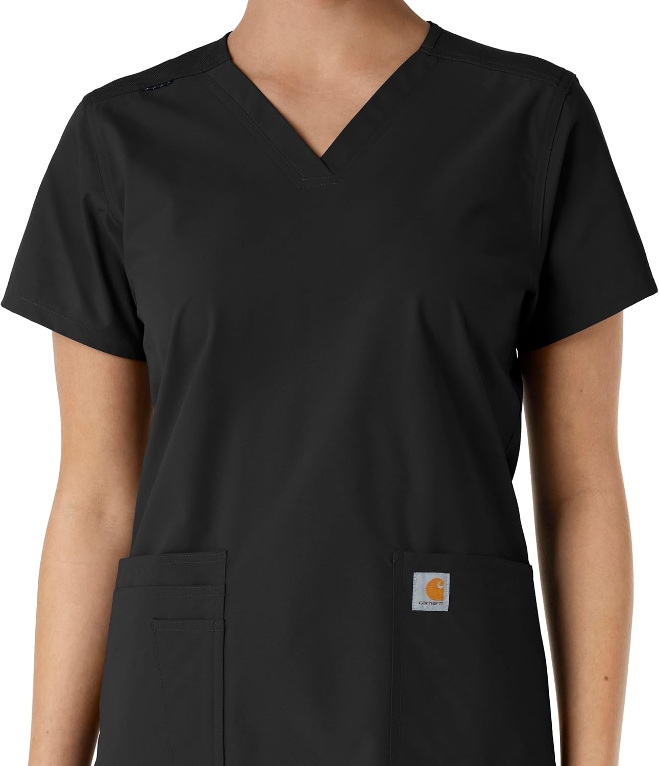 image:imageCarhartt Scrubs C12313 Womens Force Essentials Modern Fit VNeck TopBlack