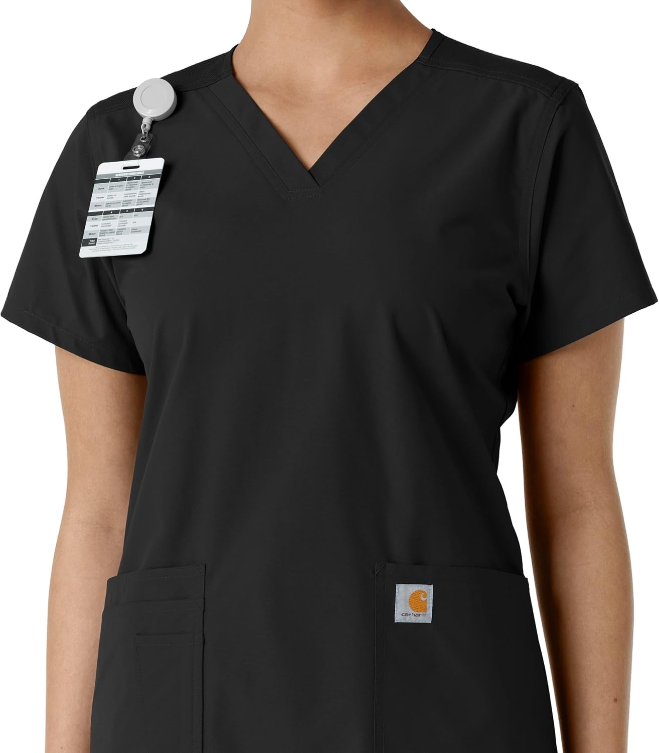 image:imageCarhartt Scrubs C12313 Womens Force Essentials Modern Fit VNeck TopBlack