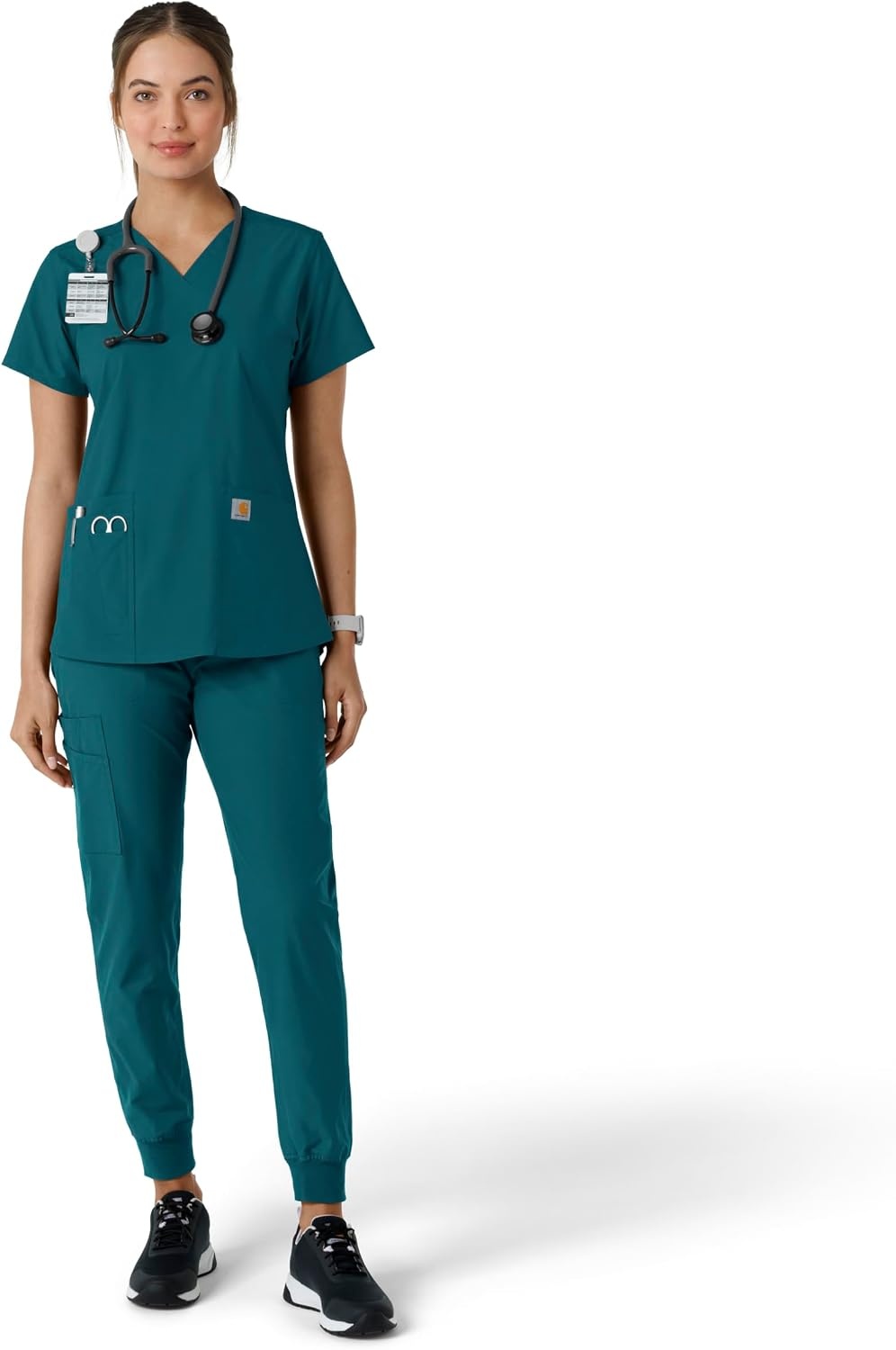 image:imageCarhartt Scrubs C12313 Womens Force Essentials Modern Fit VNeck TopCaribbean