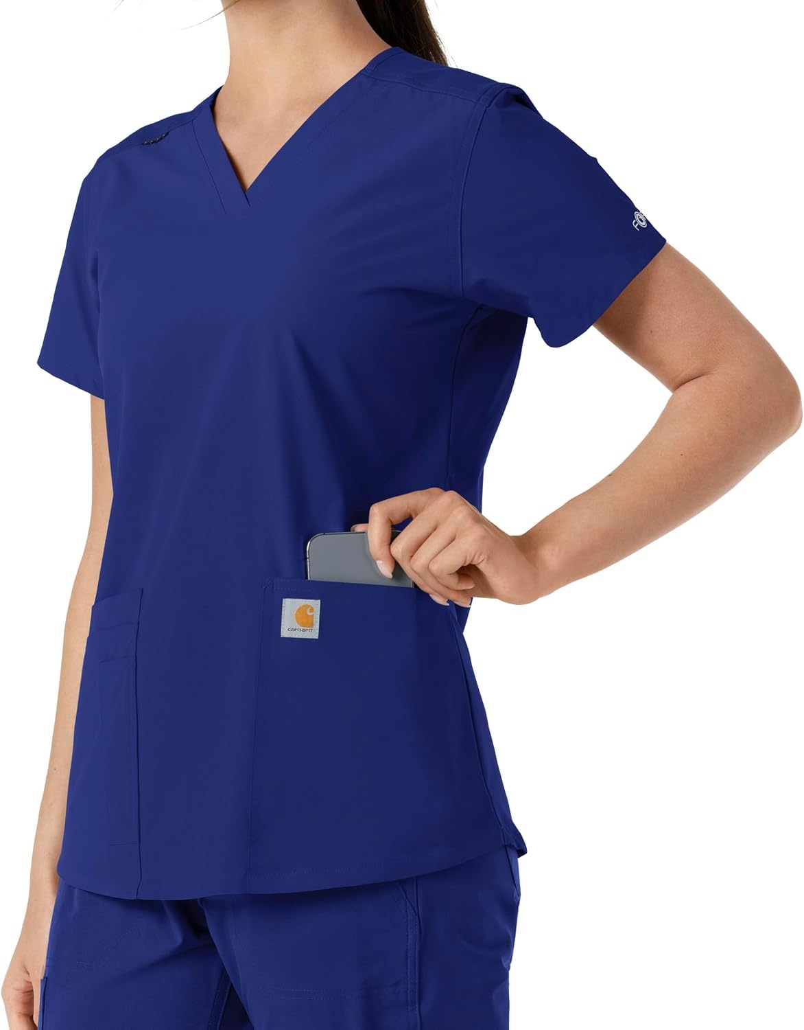 image:imageCarhartt Scrubs C12313 Womens Force Essentials Modern Fit VNeck TopGalaxy Blue