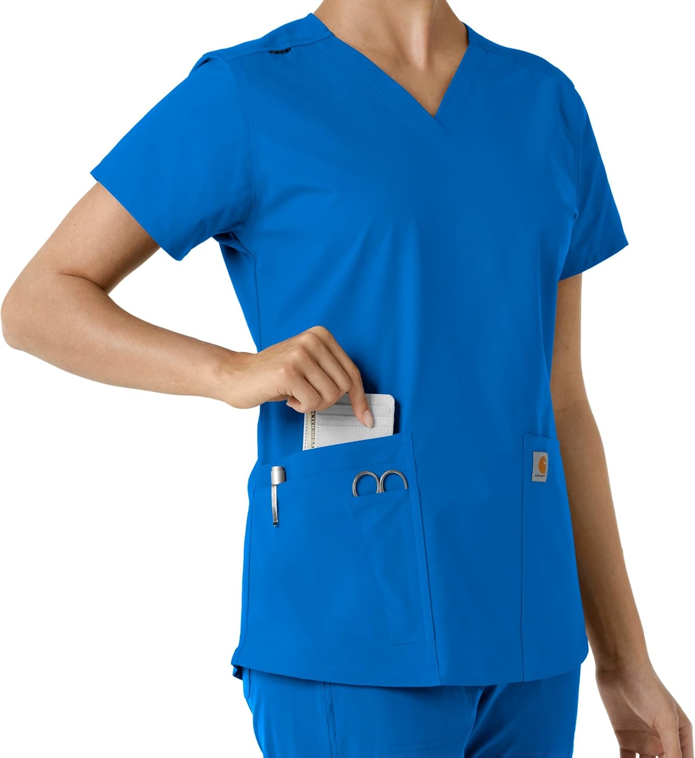 image:imageCarhartt Scrubs C12313 Womens Force Essentials Modern Fit VNeck TopRoyal