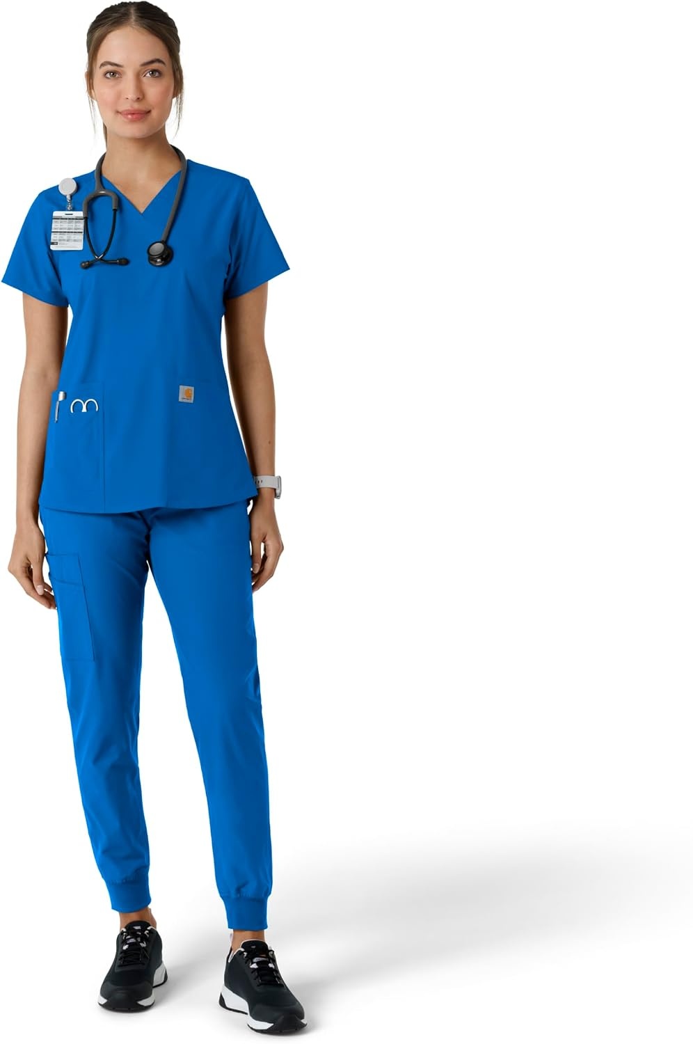 image:imageCarhartt Scrubs C12313 Womens Force Essentials Modern Fit VNeck TopRoyal