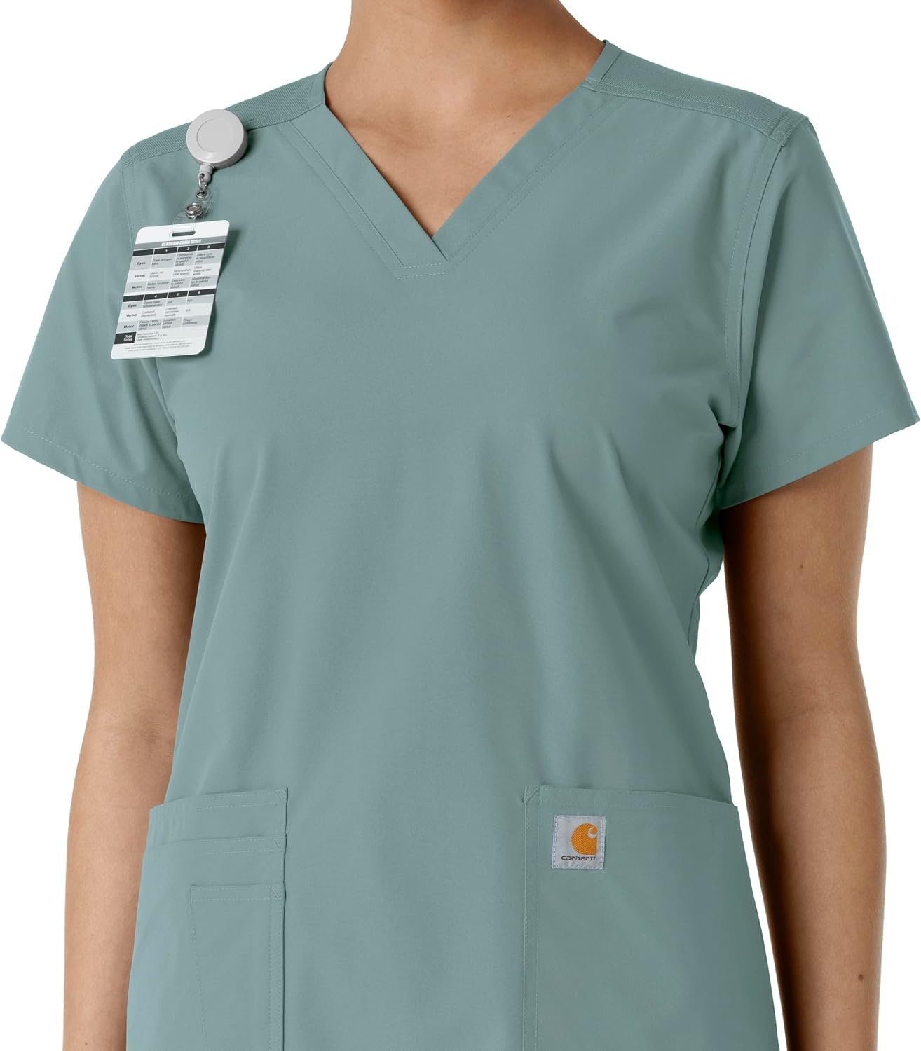 image:imageCarhartt Scrubs C12313 Womens Force Essentials Modern Fit VNeck TopSummer Blue