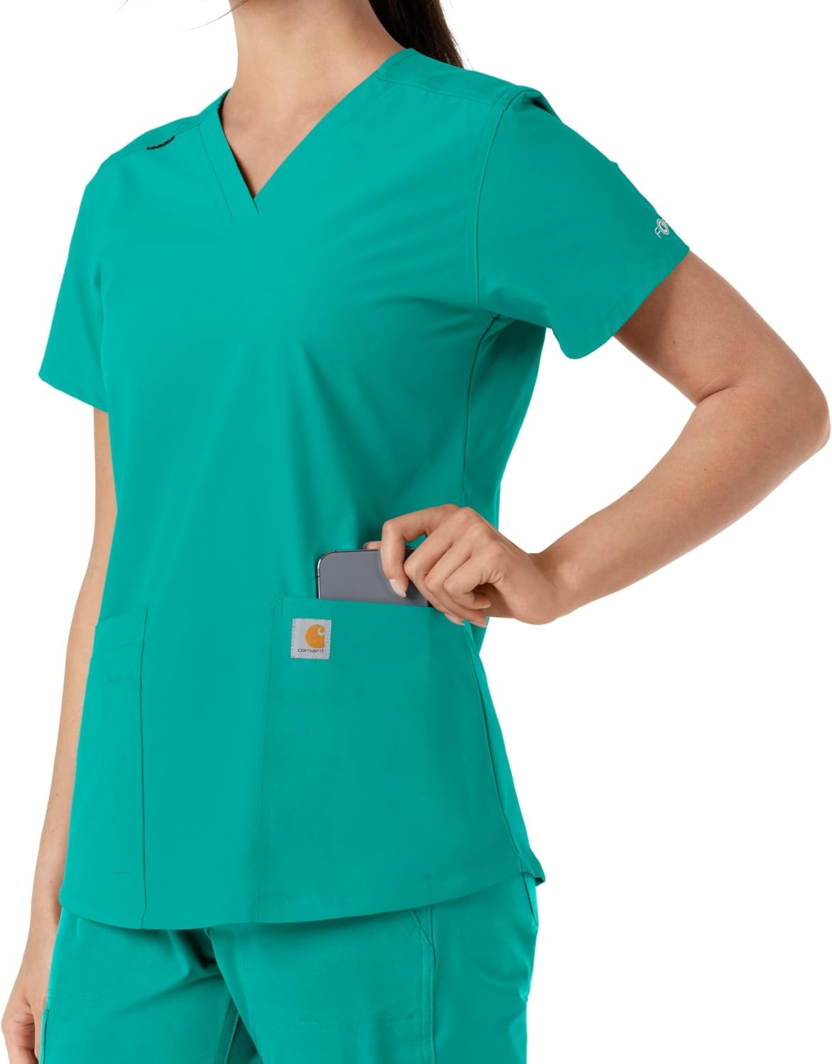 image:imageCarhartt Scrubs C12313 Womens Force Essentials Modern Fit VNeck TopTeal