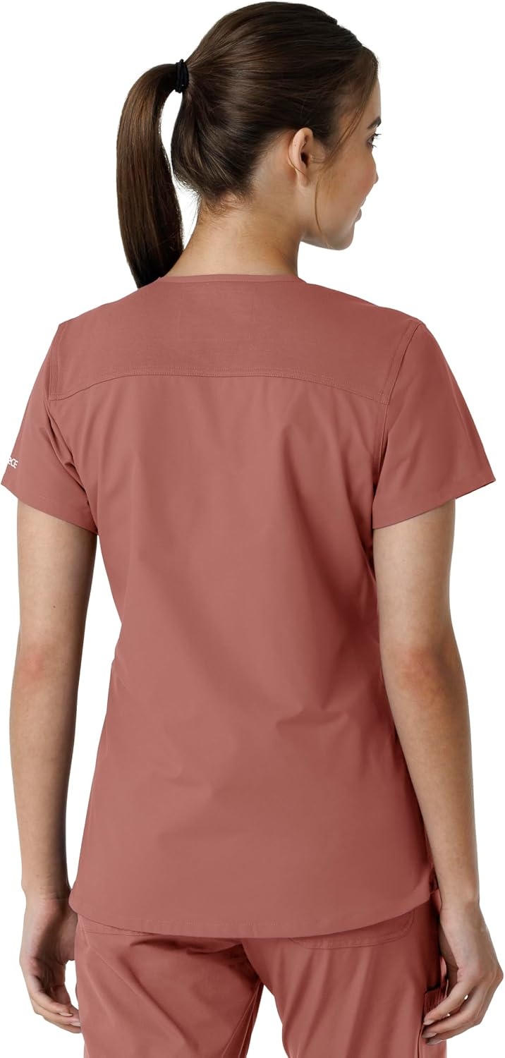 image:imageCarhartt Scrubs C12313 Womens Force Essentials Modern Fit VNeck TopWild Rose