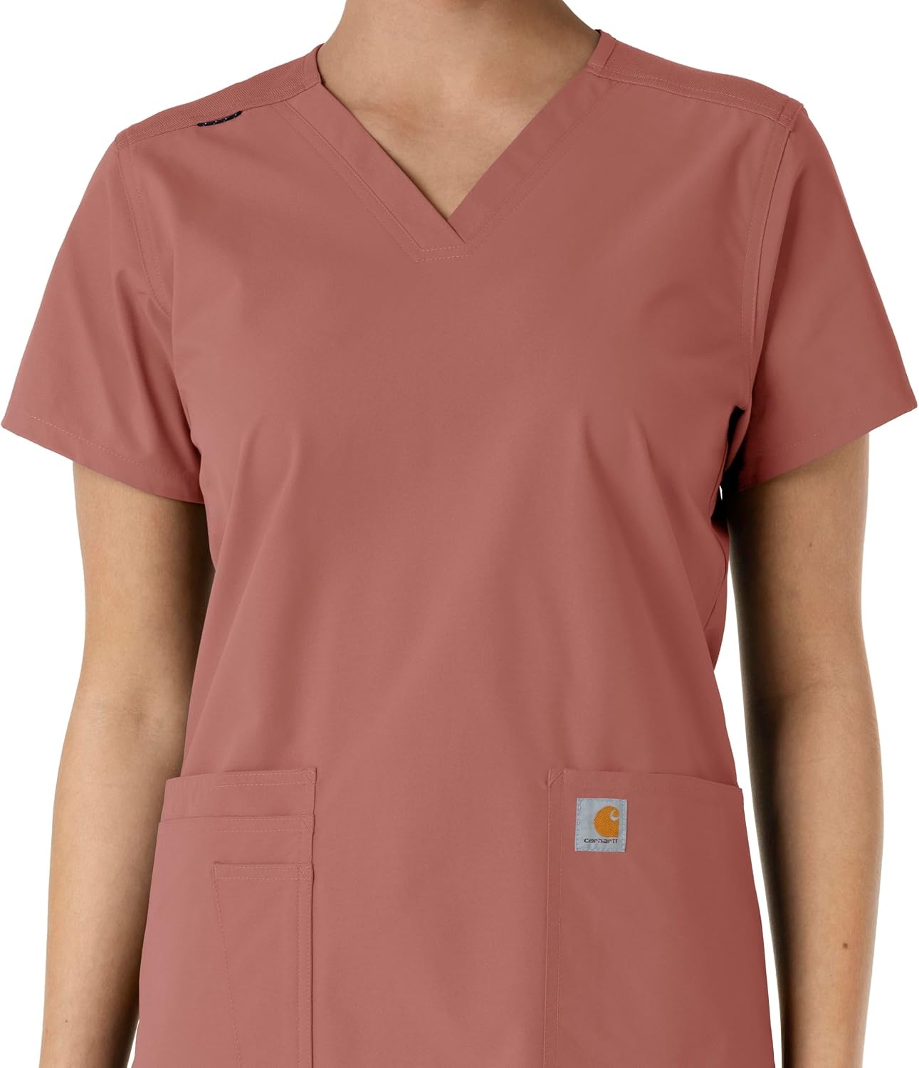 image:imageCarhartt Scrubs C12313 Womens Force Essentials Modern Fit VNeck TopWild Rose