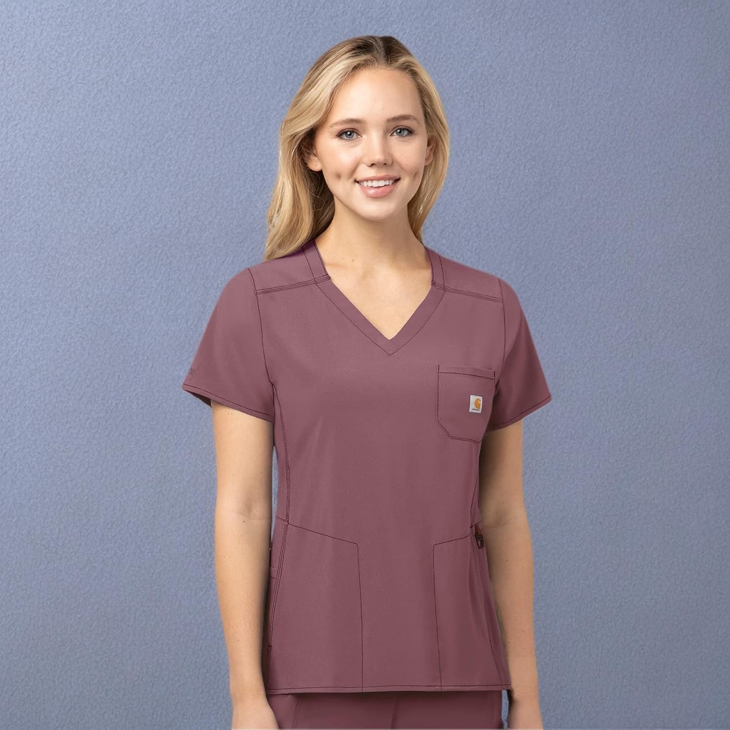 image:imageCarhartt Scrubs C12610 Womens Force CrossFlex Modern Fit Chest PockeAmethyst