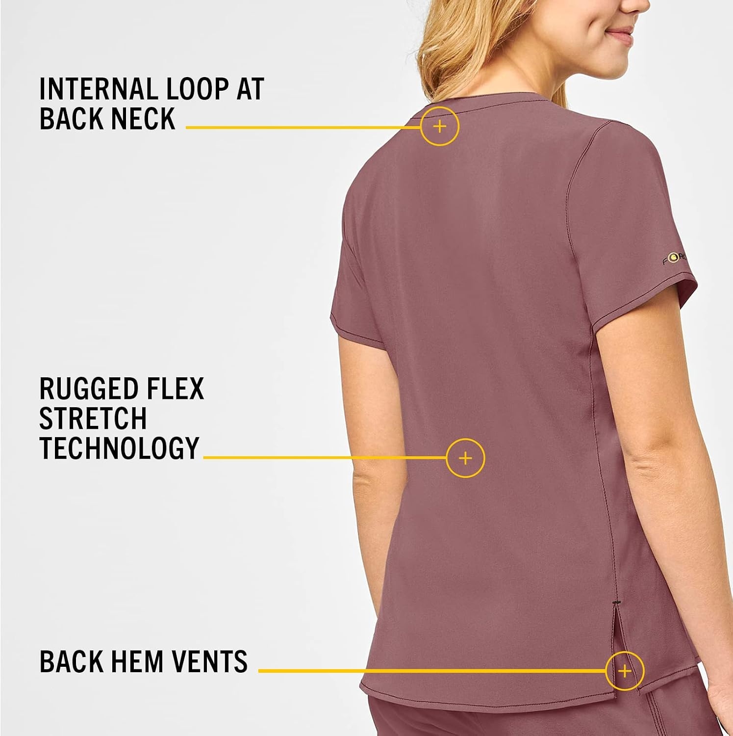 image:imageCarhartt Scrubs C12610 Womens Force CrossFlex Modern Fit Chest PockeAmethyst