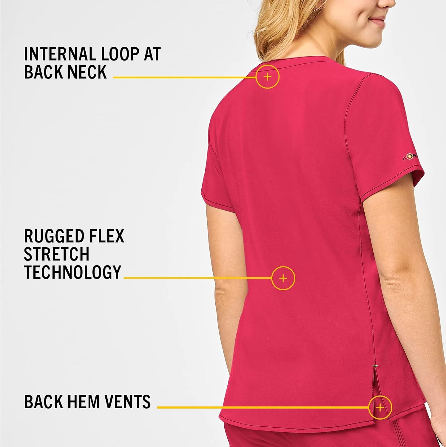 image:imageCarhartt Scrubs C12610 Womens Force CrossFlex Modern Fit Chest PockeAzalea