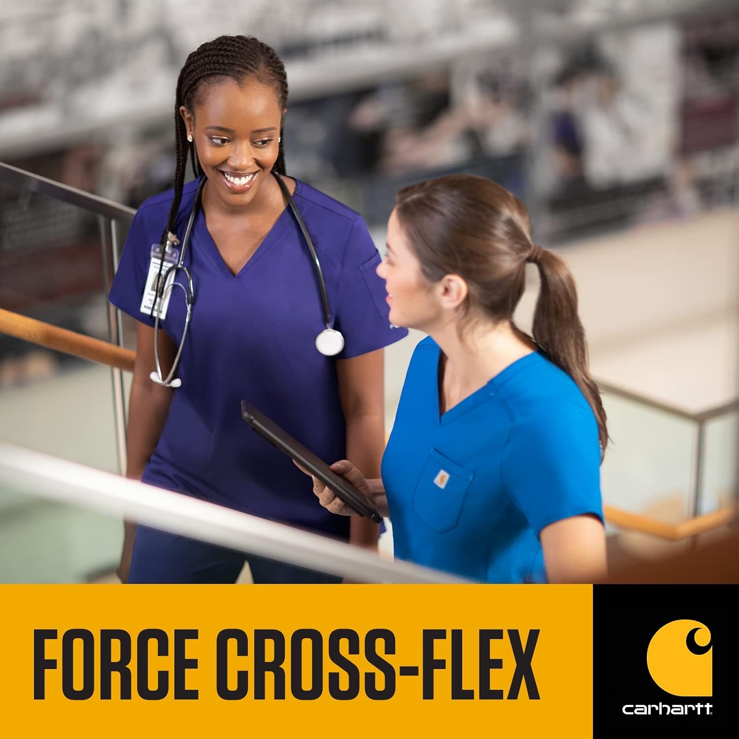 image:imageCarhartt Scrubs C12610 Womens Force CrossFlex Modern Fit Chest PockeAzalea