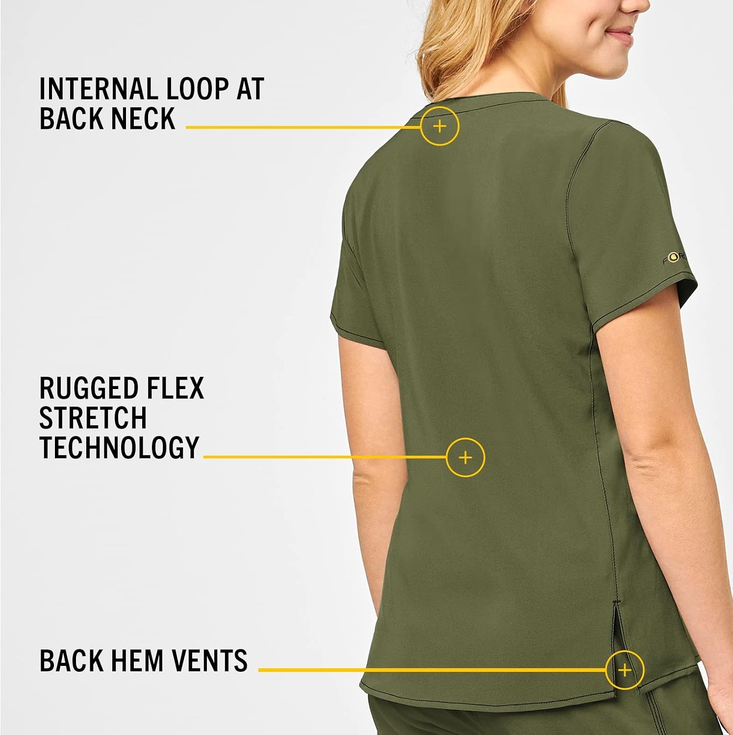 image:imageCarhartt Scrubs C12610 Womens Force CrossFlex Modern Fit Chest PockeBasil