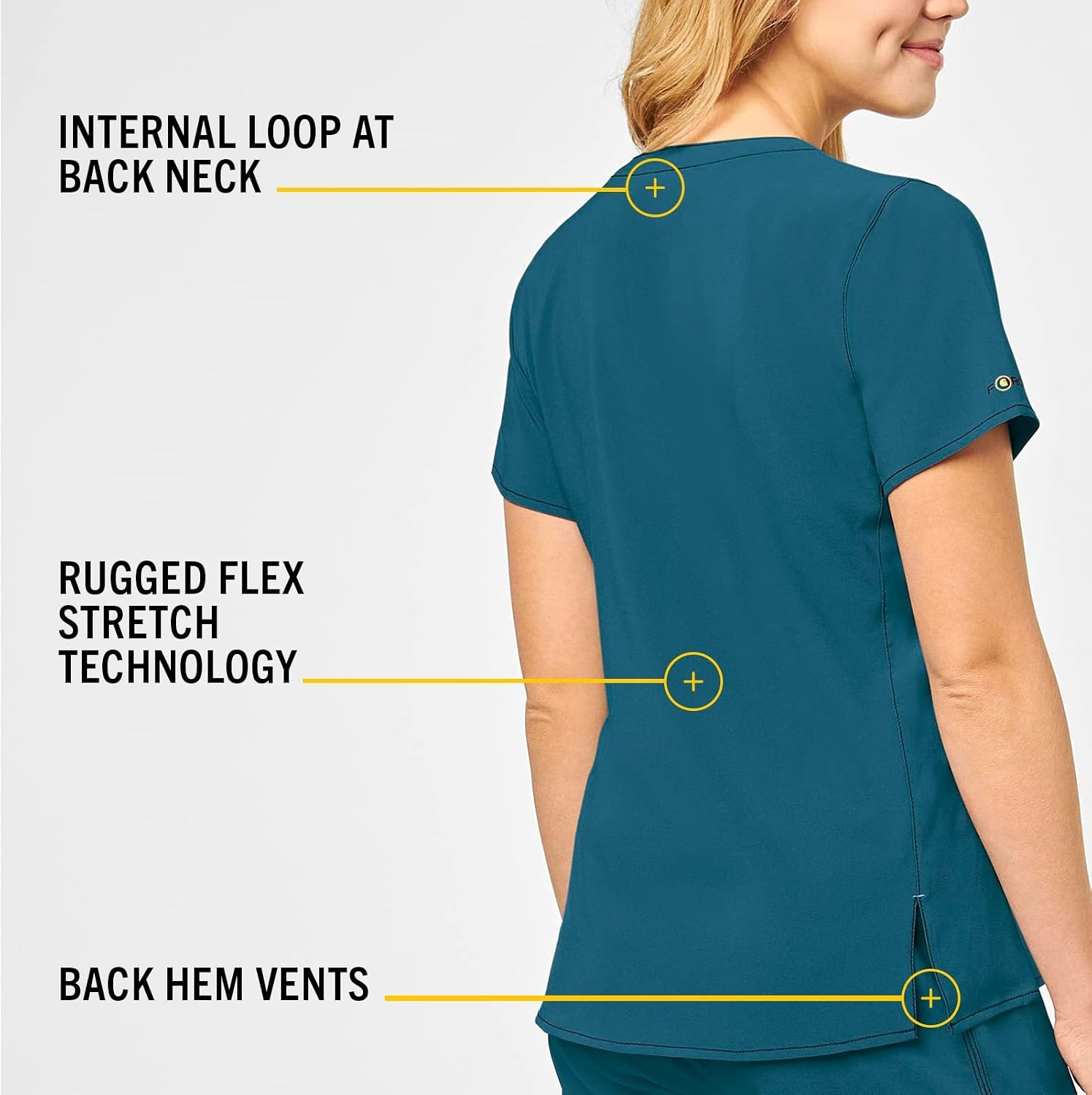 image:imageCarhartt Scrubs C12610 Womens Force CrossFlex Modern Fit Chest PockeCaribbean