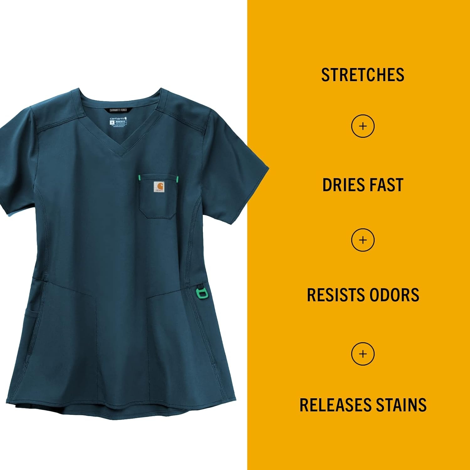 image:imageCarhartt Scrubs C12610 Womens Force CrossFlex Modern Fit Chest PockeNavy