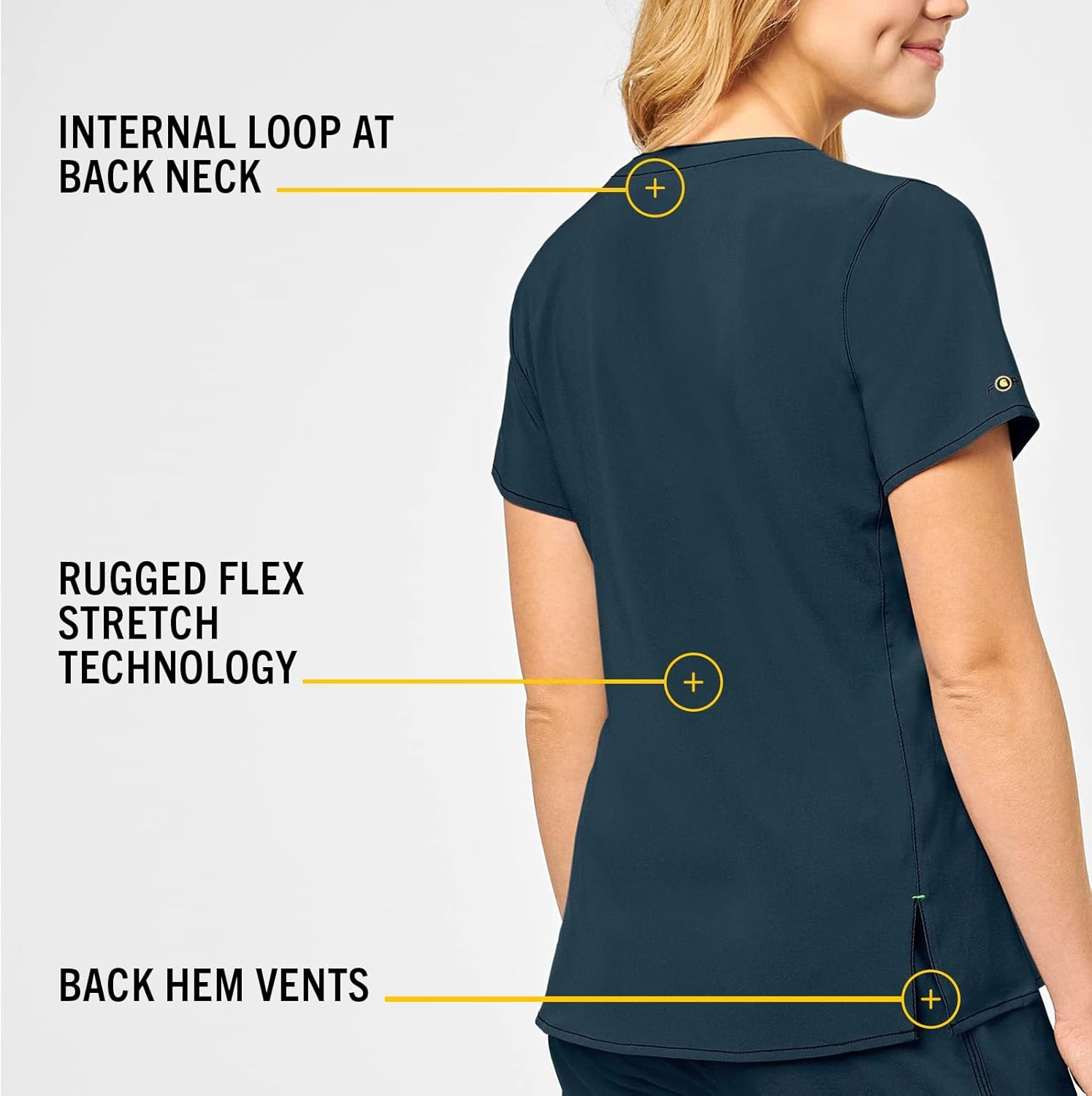 image:imageCarhartt Scrubs C12610 Womens Force CrossFlex Modern Fit Chest PockeNavy