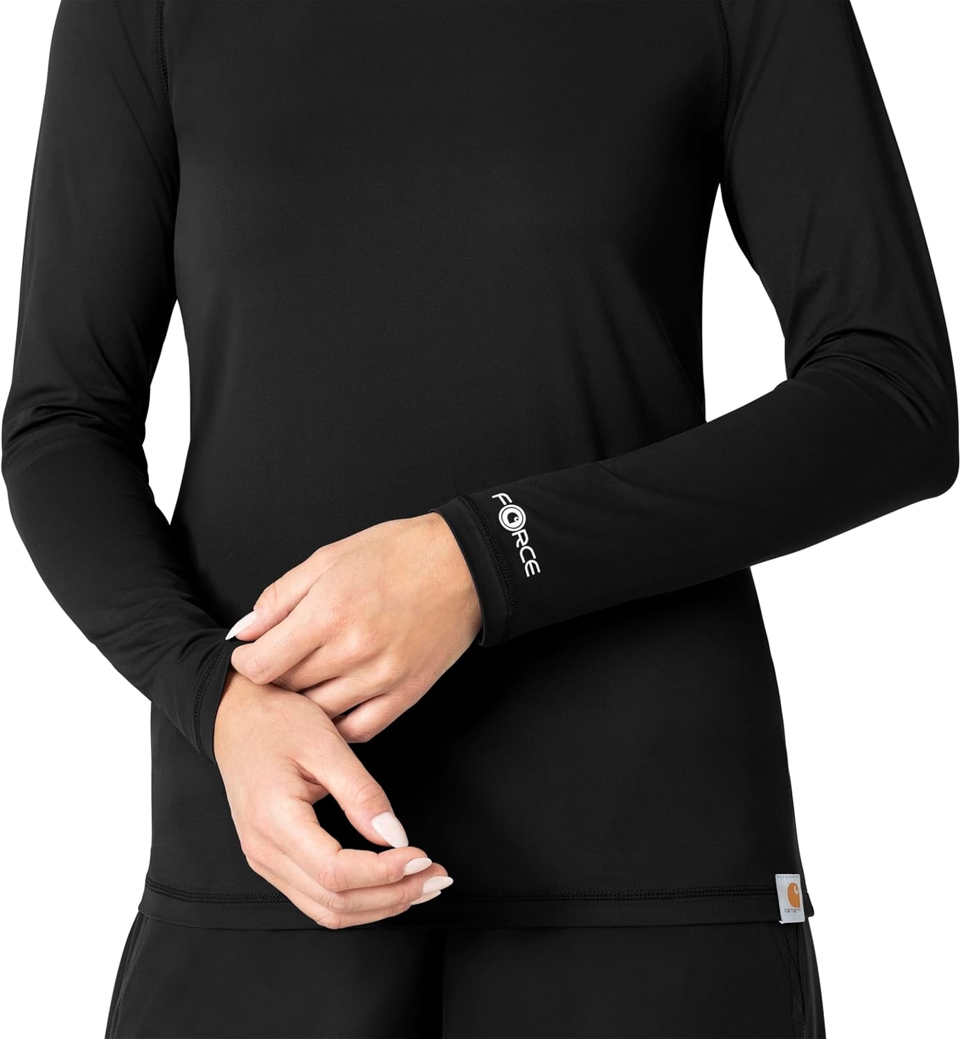 image:imageCarhartt Scrubs C31002 Womens Force Modern Fit Long Sleeve TeeBlack