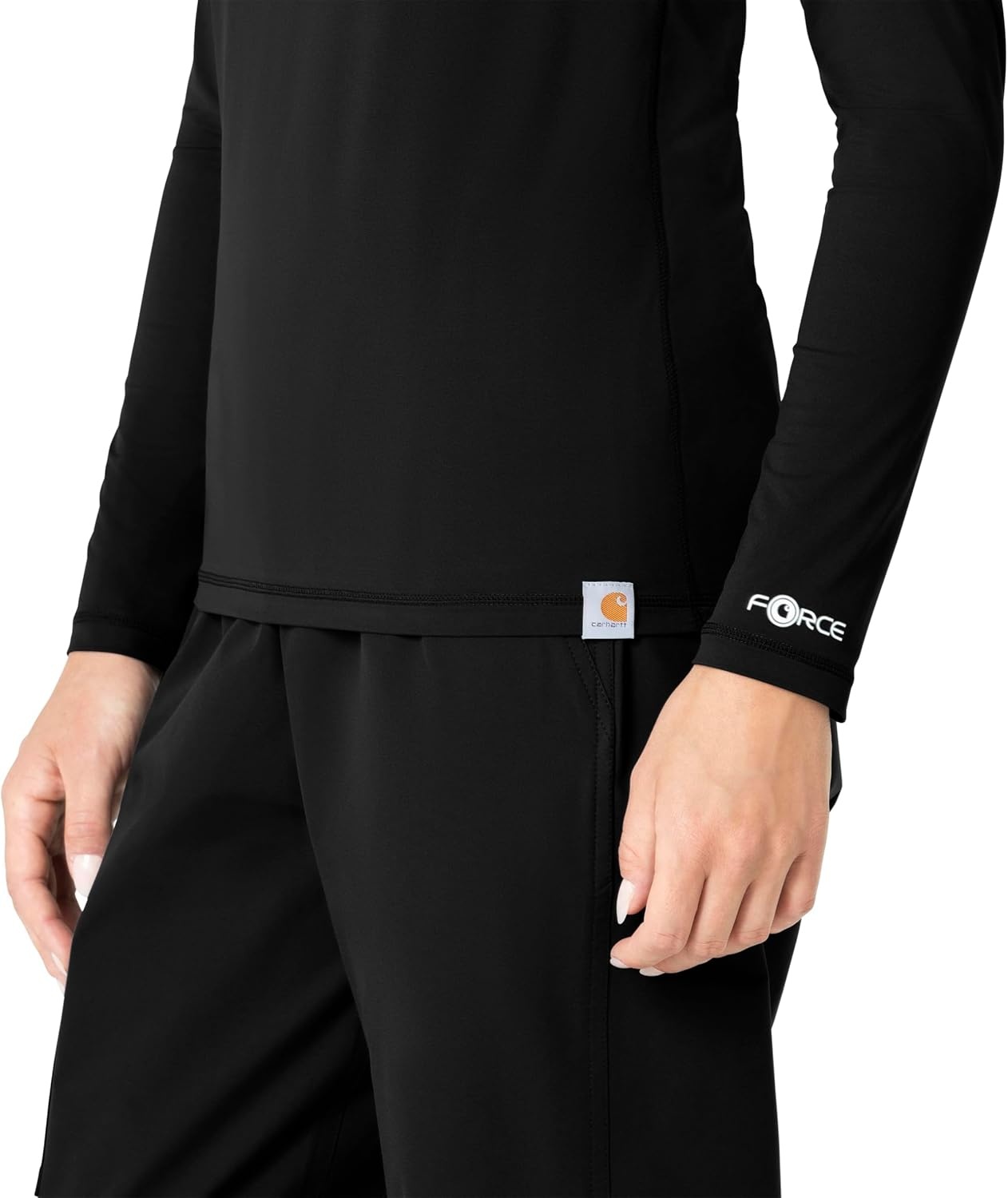 image:imageCarhartt Scrubs C31002 Womens Force Modern Fit Long Sleeve TeeBlack
