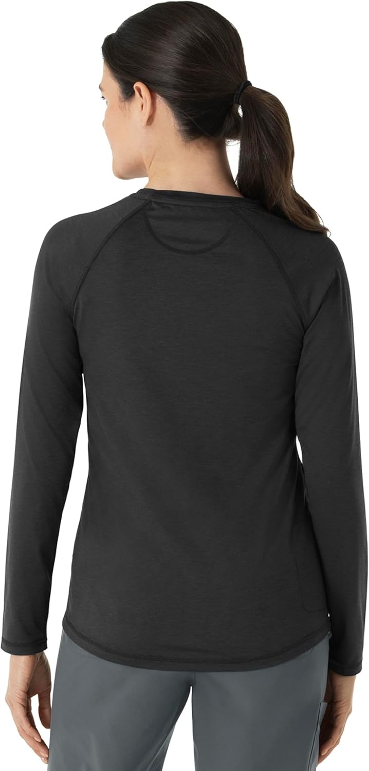 image:imageCarhartt Scrubs C31002 Womens Force Modern Fit Long Sleeve TeeBlack Heather