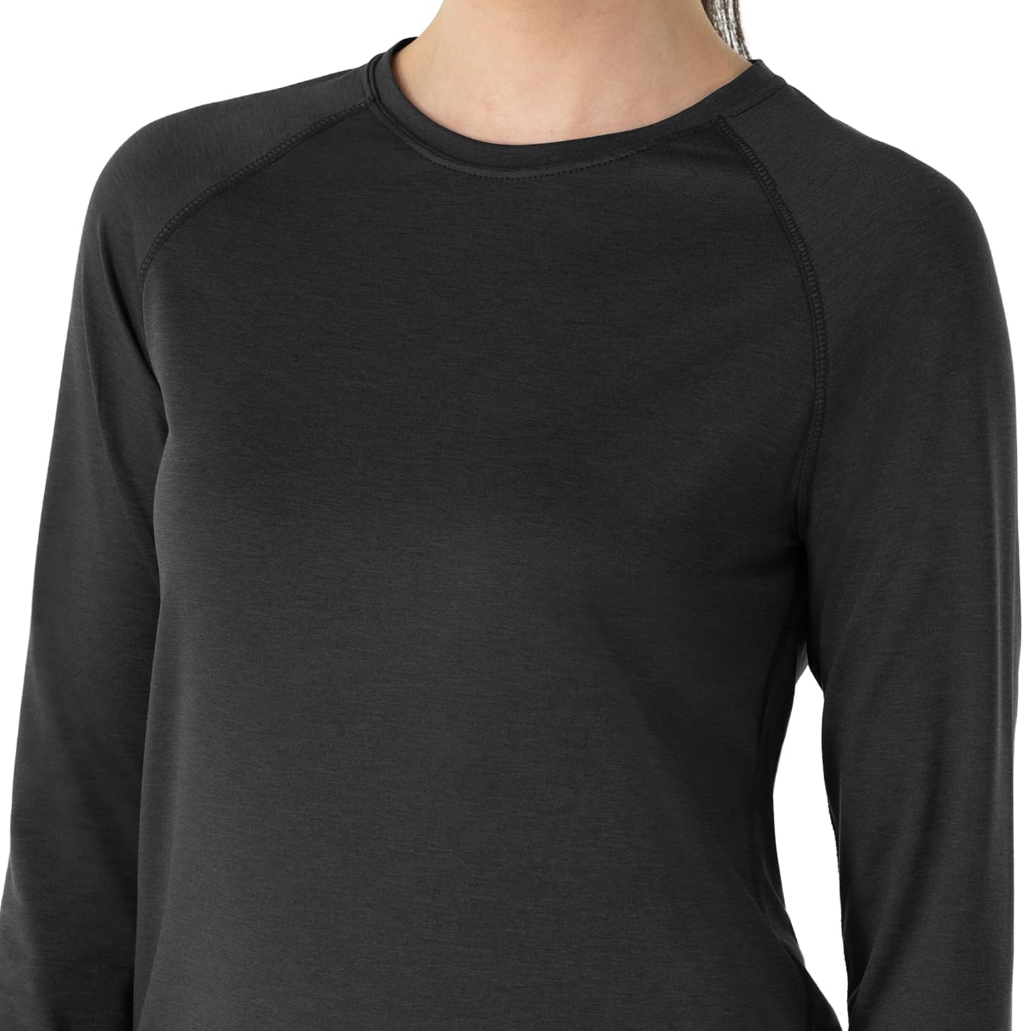 image:imageCarhartt Scrubs C31002 Womens Force Modern Fit Long Sleeve TeeBlack Heather