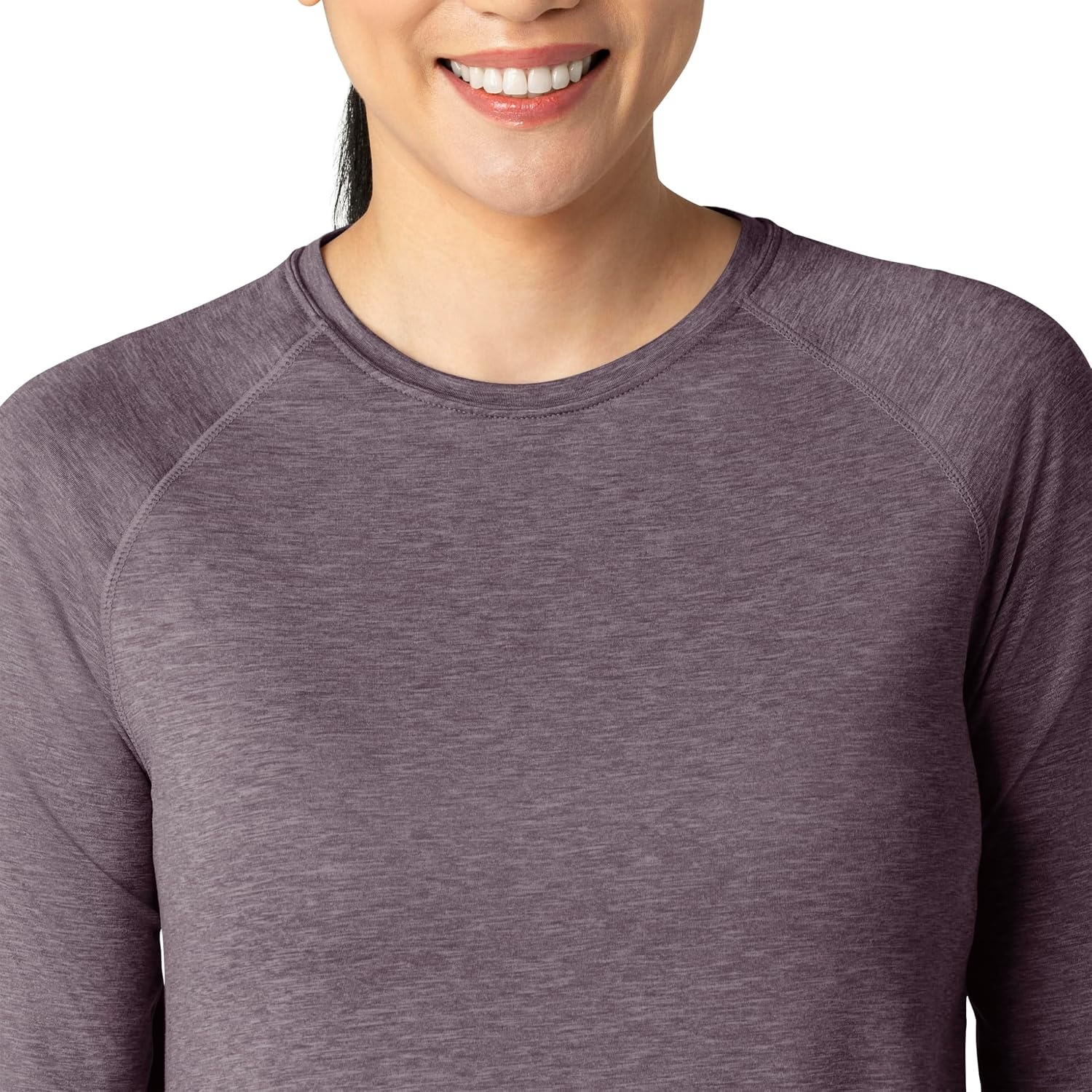 image:imageCarhartt Scrubs C31002 Womens Force Modern Fit Long Sleeve TeeBlack Plum Heather
