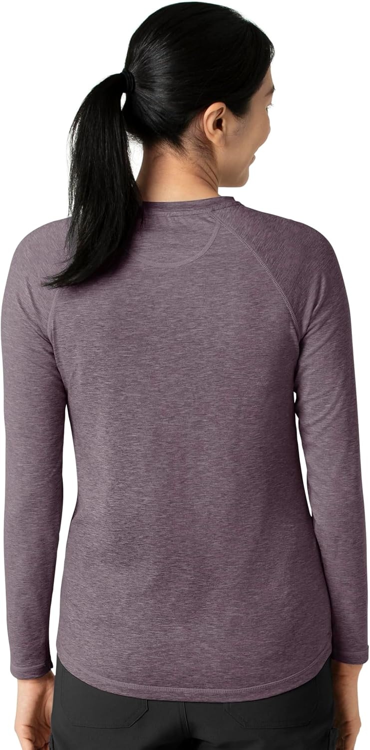 image:imageCarhartt Scrubs C31002 Womens Force Modern Fit Long Sleeve TeeBlack Plum Heather