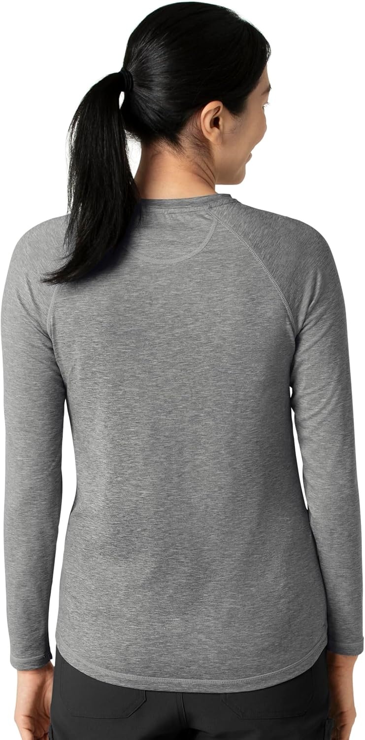 image:imageCarhartt Scrubs C31002 Womens Force Modern Fit Long Sleeve TeeGrey Heather