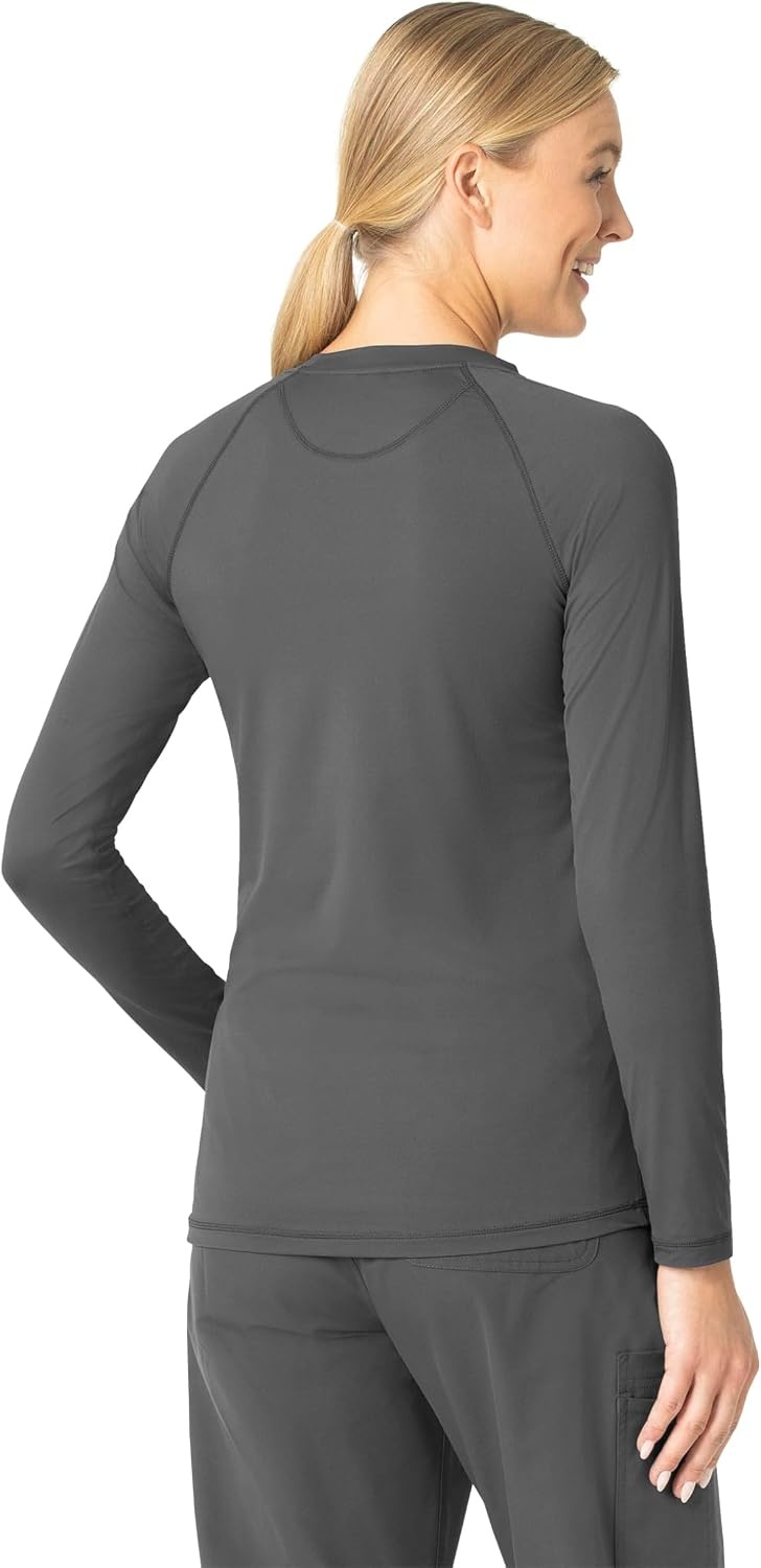 image:imageCarhartt Scrubs C31002 Womens Force Modern Fit Long Sleeve TeePewter