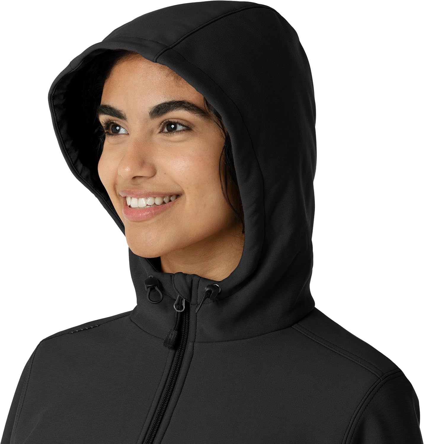 image:imageCarhartt Scrubs C85023 Womens Rugged Flex Modern Fit Bonded Fleece HoBlack