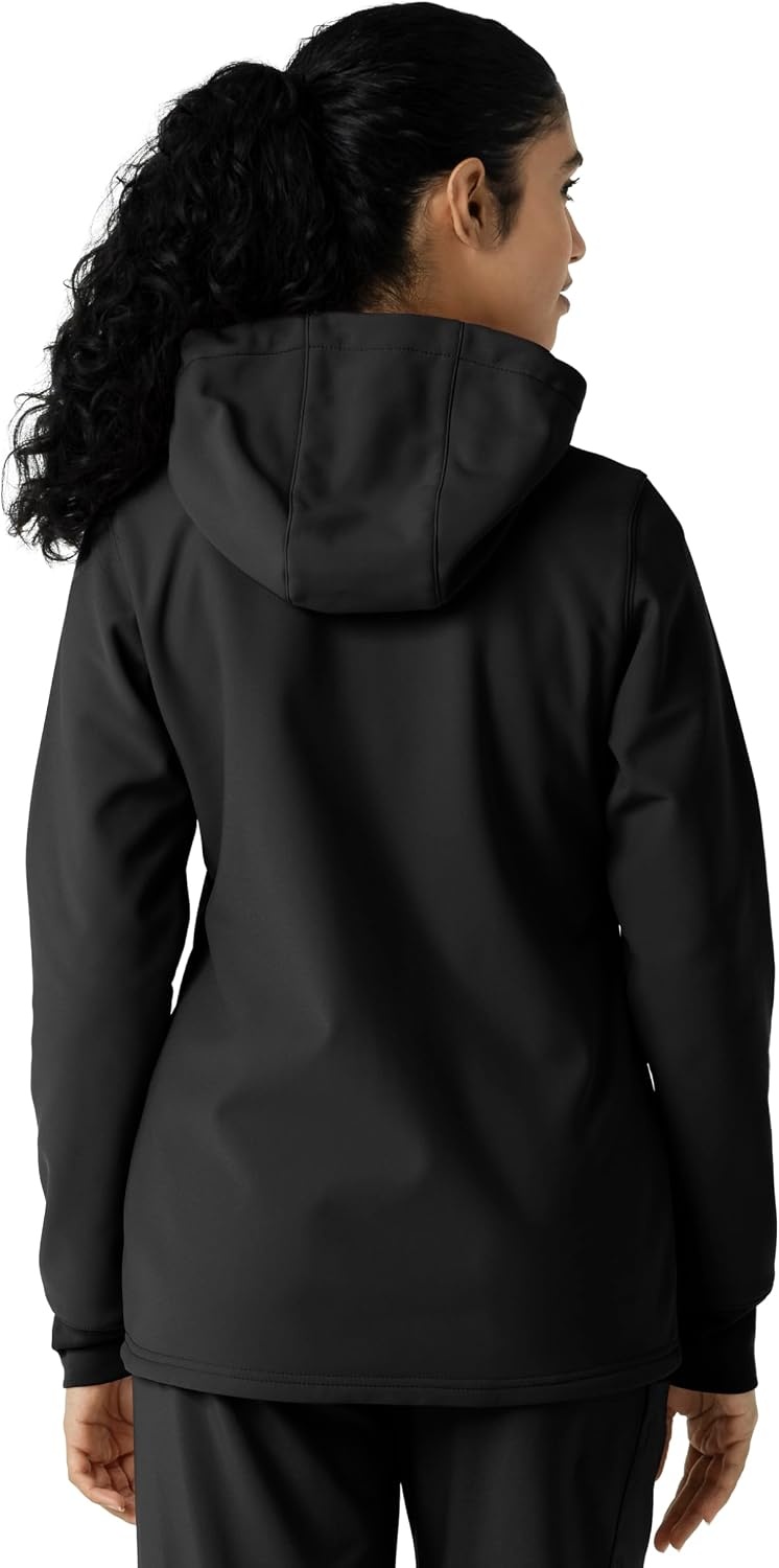 image:imageCarhartt Scrubs C85023 Womens Rugged Flex Modern Fit Bonded Fleece HoBlack