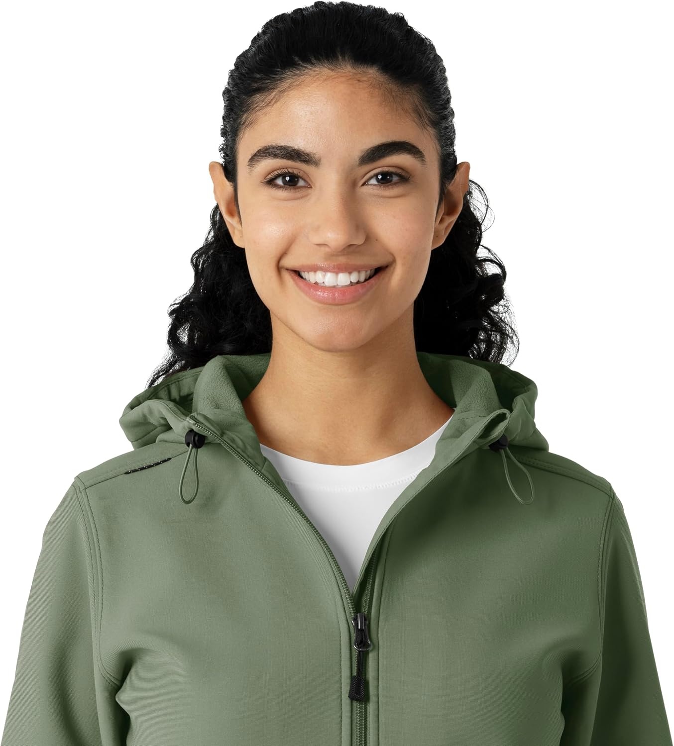 image:imageCarhartt Scrubs C85023 Womens Rugged Flex Modern Fit Bonded Fleece HoOlive