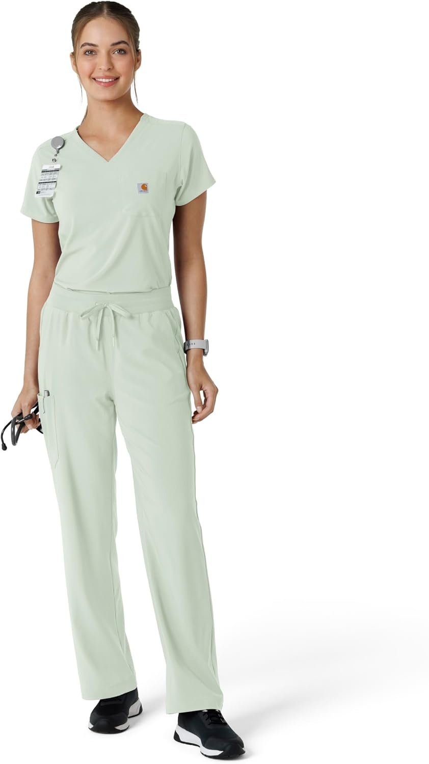 image:imageCarhartt Scrubs for Women Force CrossFlex Boot Cut Pants with 6 PocketsBig Sky