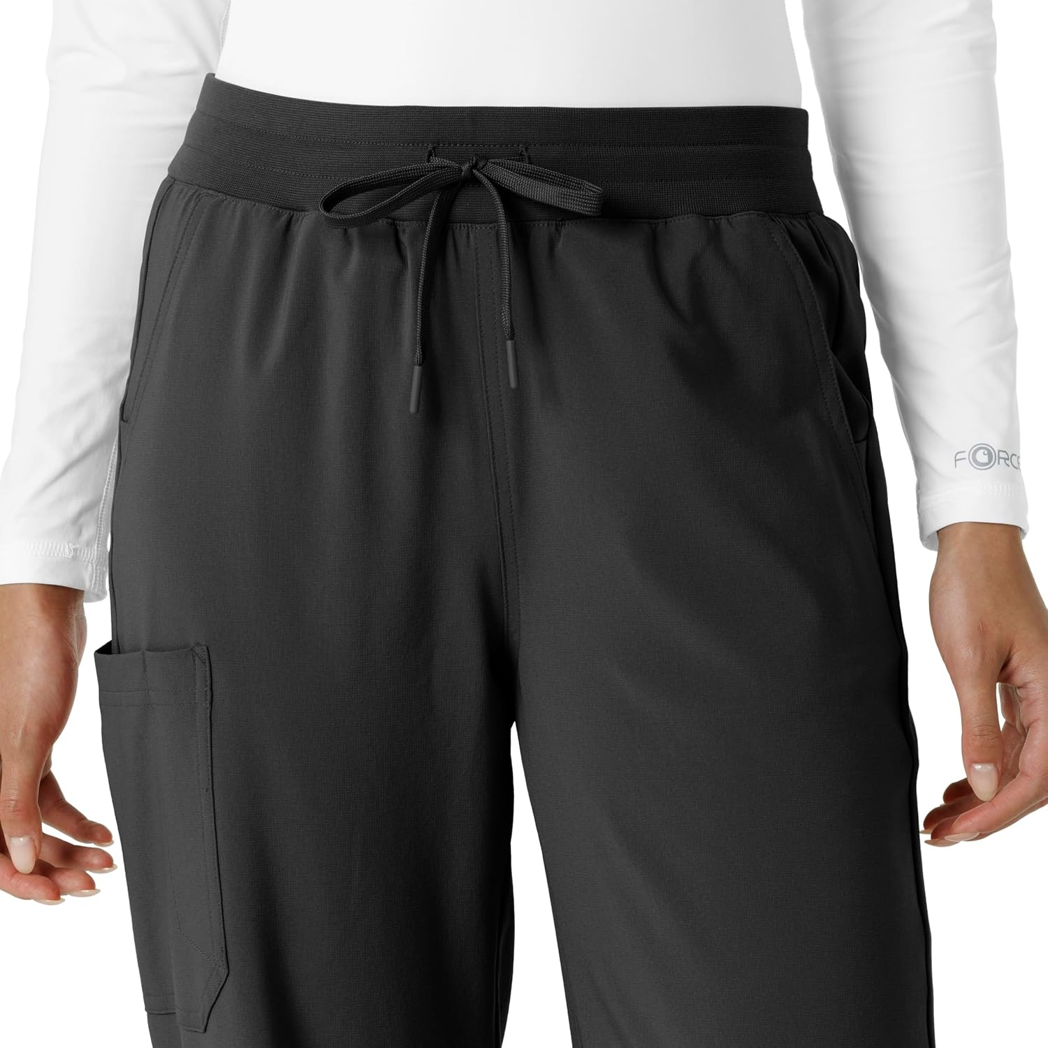 image:imageCarhartt Scrubs for Women Force CrossFlex Boot Cut Pants with 6 PocketsBlack