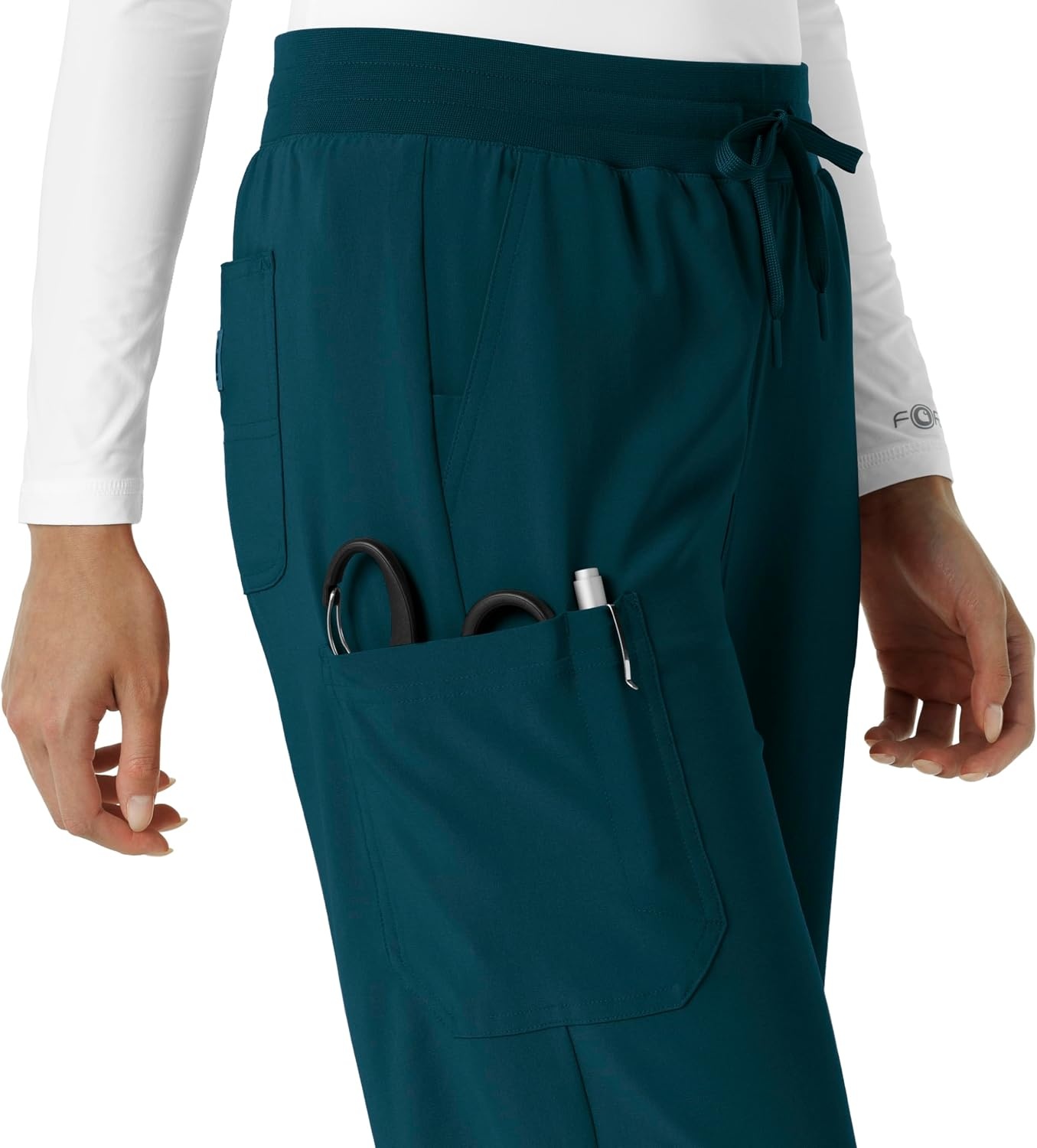 image:imageCarhartt Scrubs for Women Force CrossFlex Boot Cut Pants with 6 PocketsCaribbean