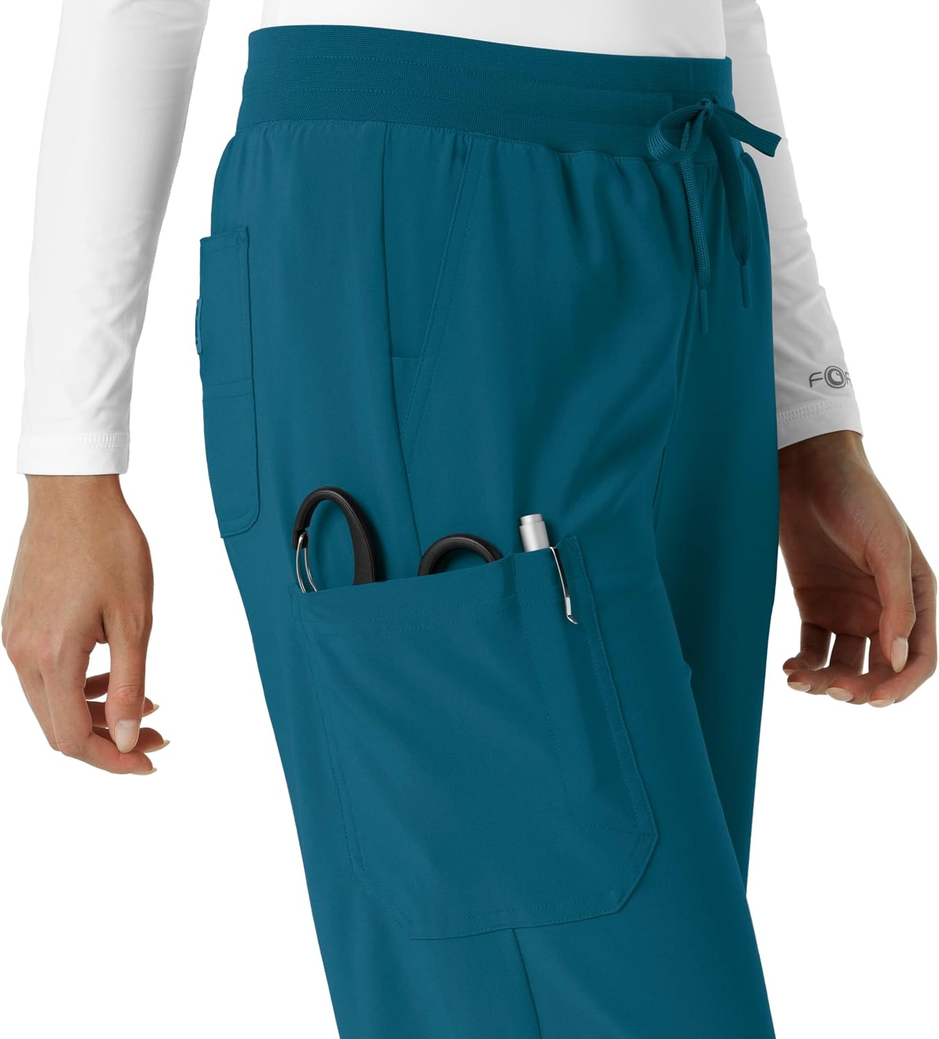 image:imageCarhartt Scrubs for Women Force CrossFlex Boot Cut Pants with 6 PocketsCaribbean