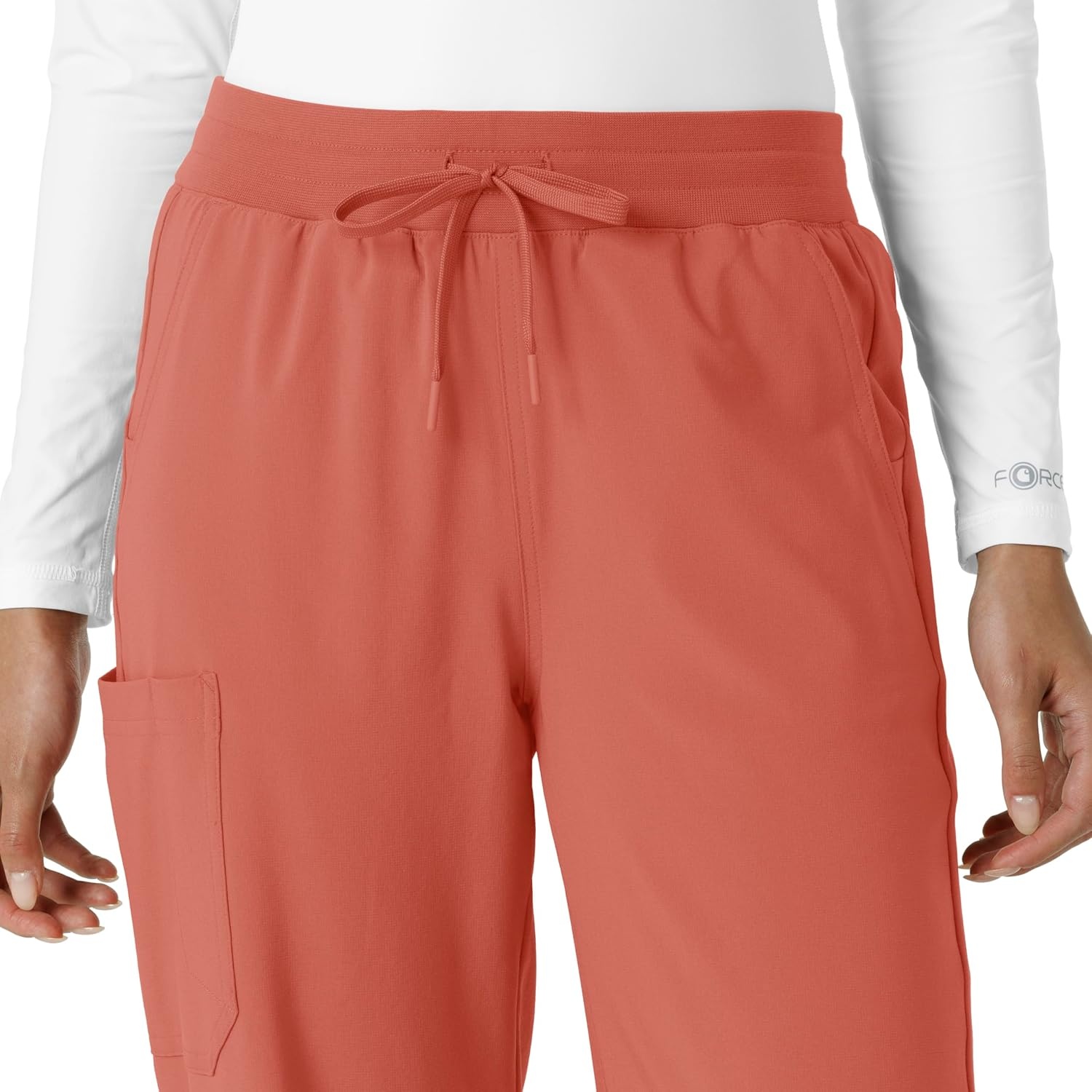 image:imageCarhartt Scrubs for Women Force CrossFlex Boot Cut Pants with 6 PocketsDusty Cedar