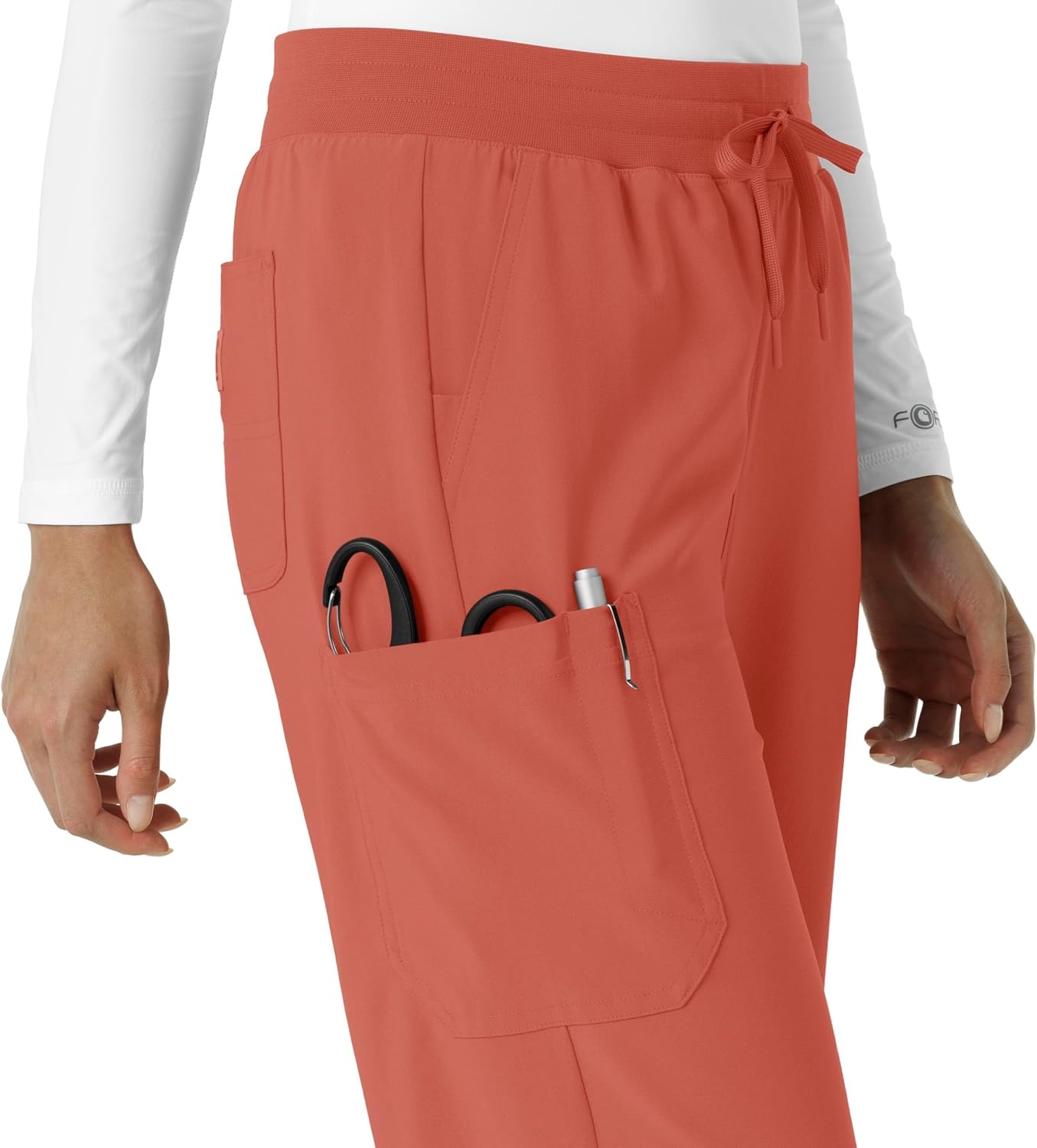 image:imageCarhartt Scrubs for Women Force CrossFlex Boot Cut Pants with 6 PocketsDusty Cedar