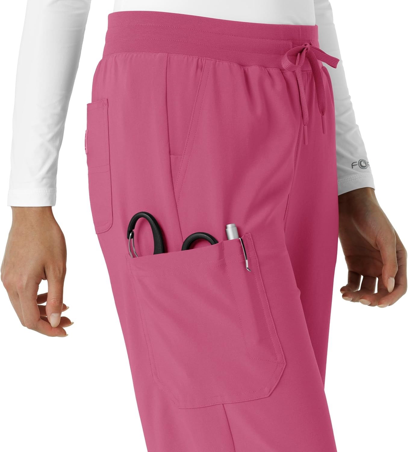 image:imageCarhartt Scrubs for Women Force CrossFlex Boot Cut Pants with 6 PocketsElectric Fuschia