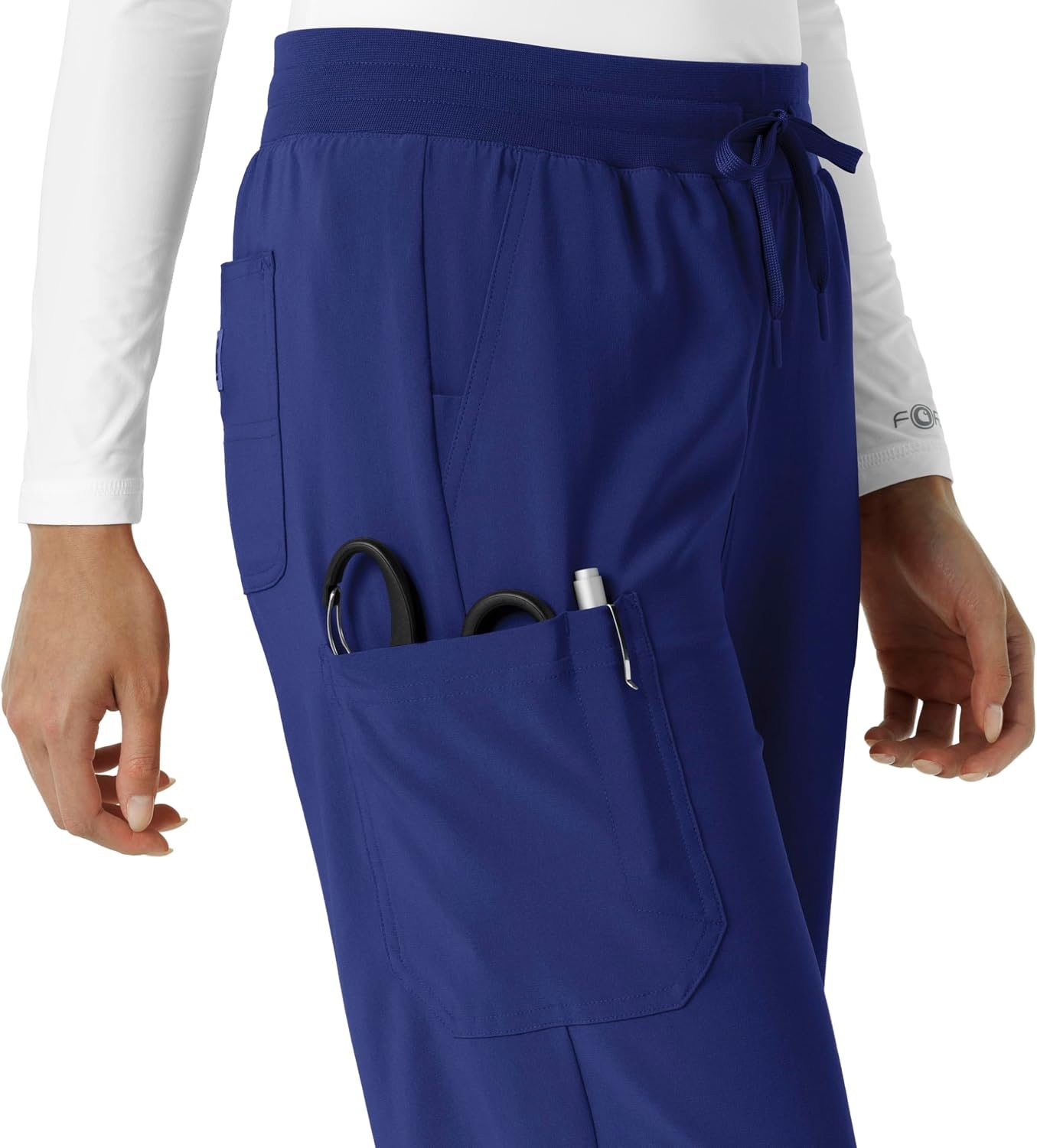 image:imageCarhartt Scrubs for Women Force CrossFlex Boot Cut Pants with 6 PocketsGalaxy Blue
