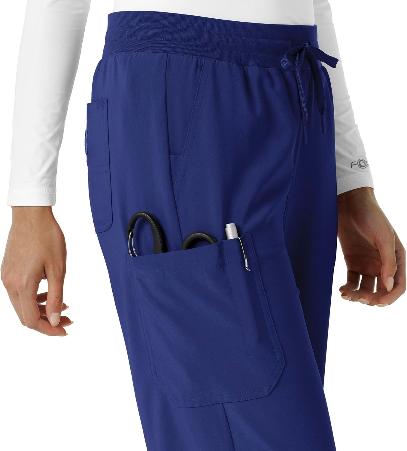 image:imageCarhartt Scrubs for Women Force CrossFlex Boot Cut Pants with 6 PocketsGalaxy Blue