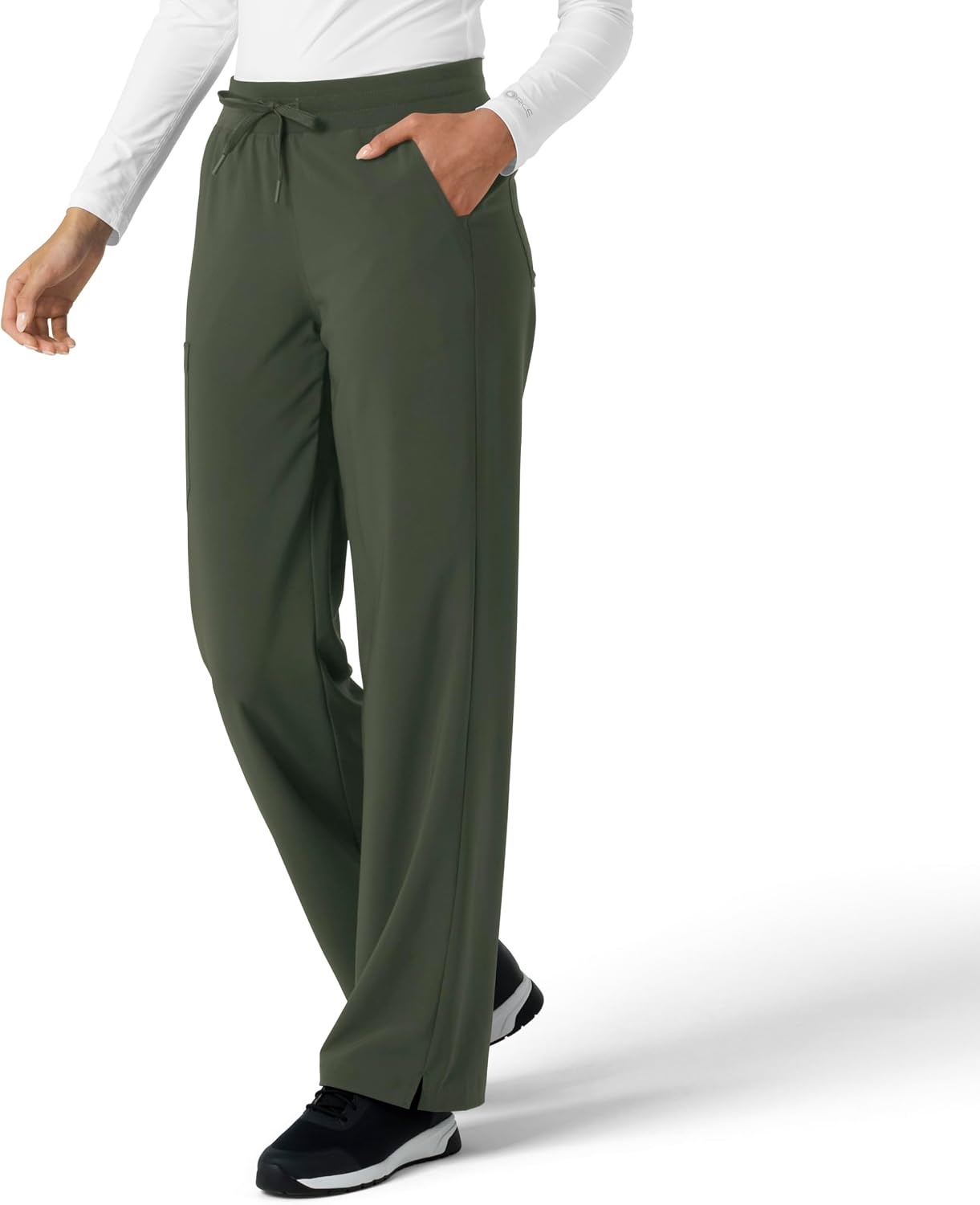 image:imageCarhartt Scrubs for Women Force CrossFlex Boot Cut Pants with 6 PocketsOlive