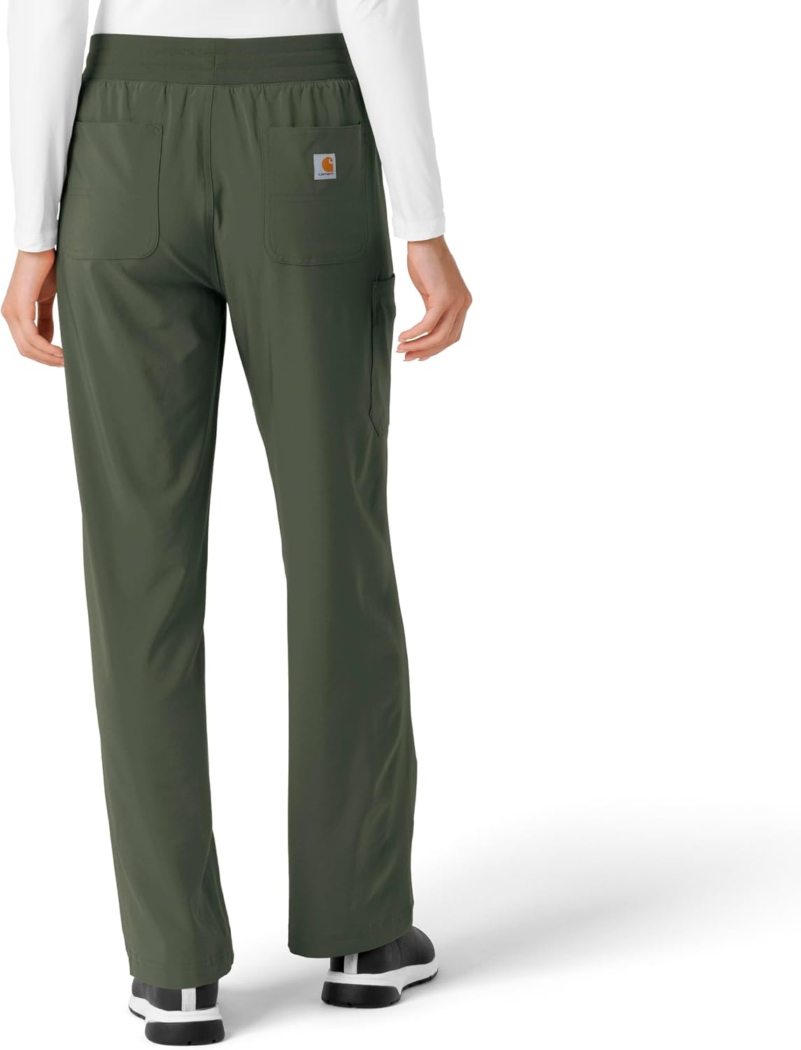 image:imageCarhartt Scrubs for Women Force CrossFlex Boot Cut Pants with 6 PocketsOlive