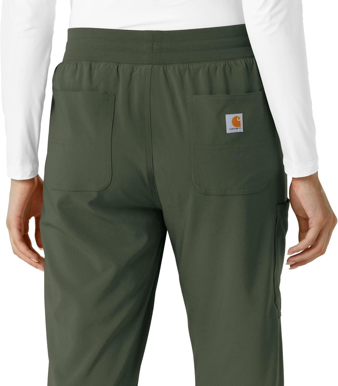 image:imageCarhartt Scrubs for Women Force CrossFlex Boot Cut Pants with 6 PocketsOlive