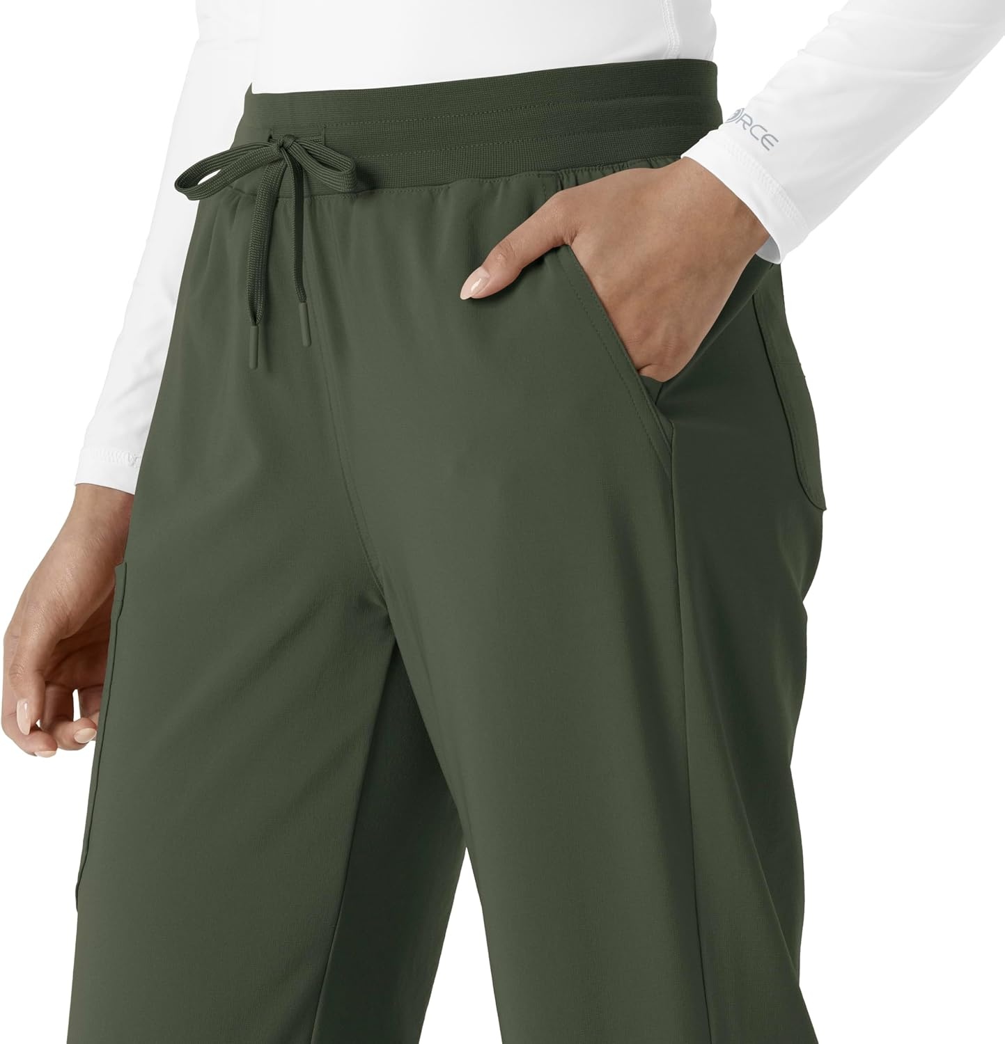 image:imageCarhartt Scrubs for Women Force CrossFlex Boot Cut Pants with 6 PocketsOlive