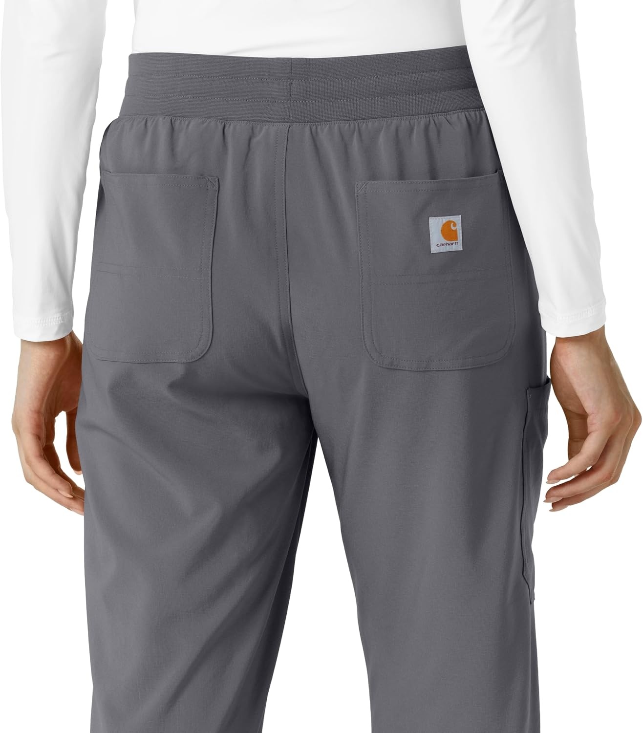 image:imageCarhartt Scrubs for Women Force CrossFlex Boot Cut Pants with 6 PocketsPewter