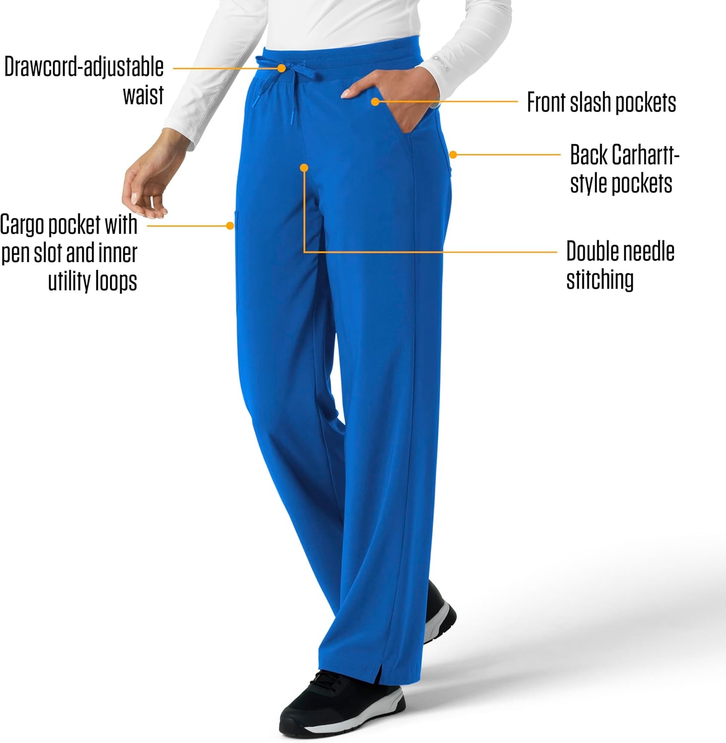image:imageCarhartt Scrubs for Women Force CrossFlex Boot Cut Pants with 6 PocketsRoyal