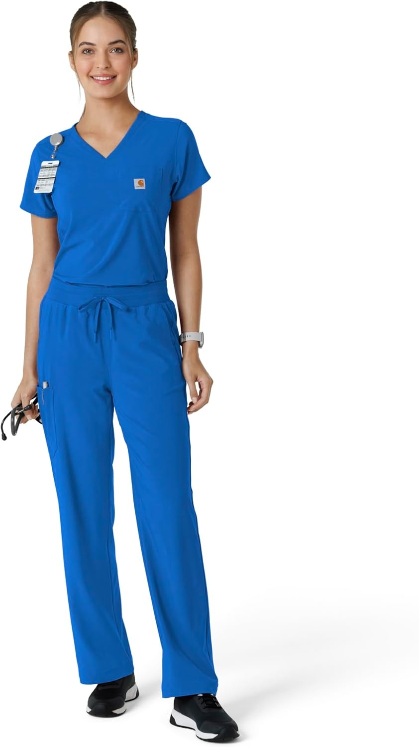 image:imageCarhartt Scrubs for Women Force CrossFlex Boot Cut Pants with 6 PocketsRoyal